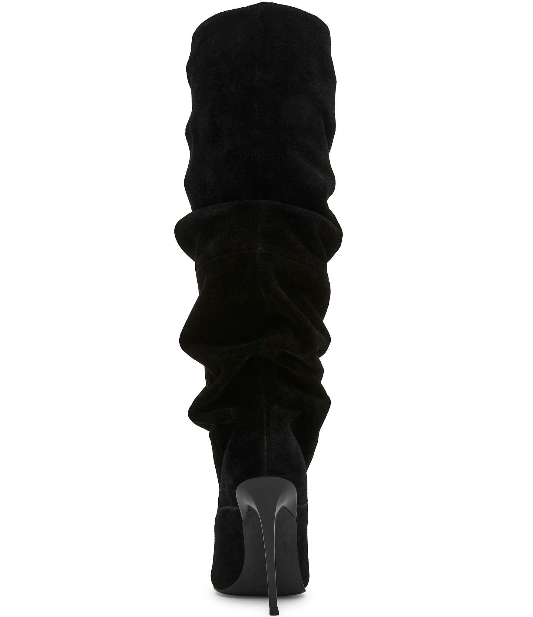 Steve Madden Elona Suede Scrunch Knee High Pointed Toe Boots