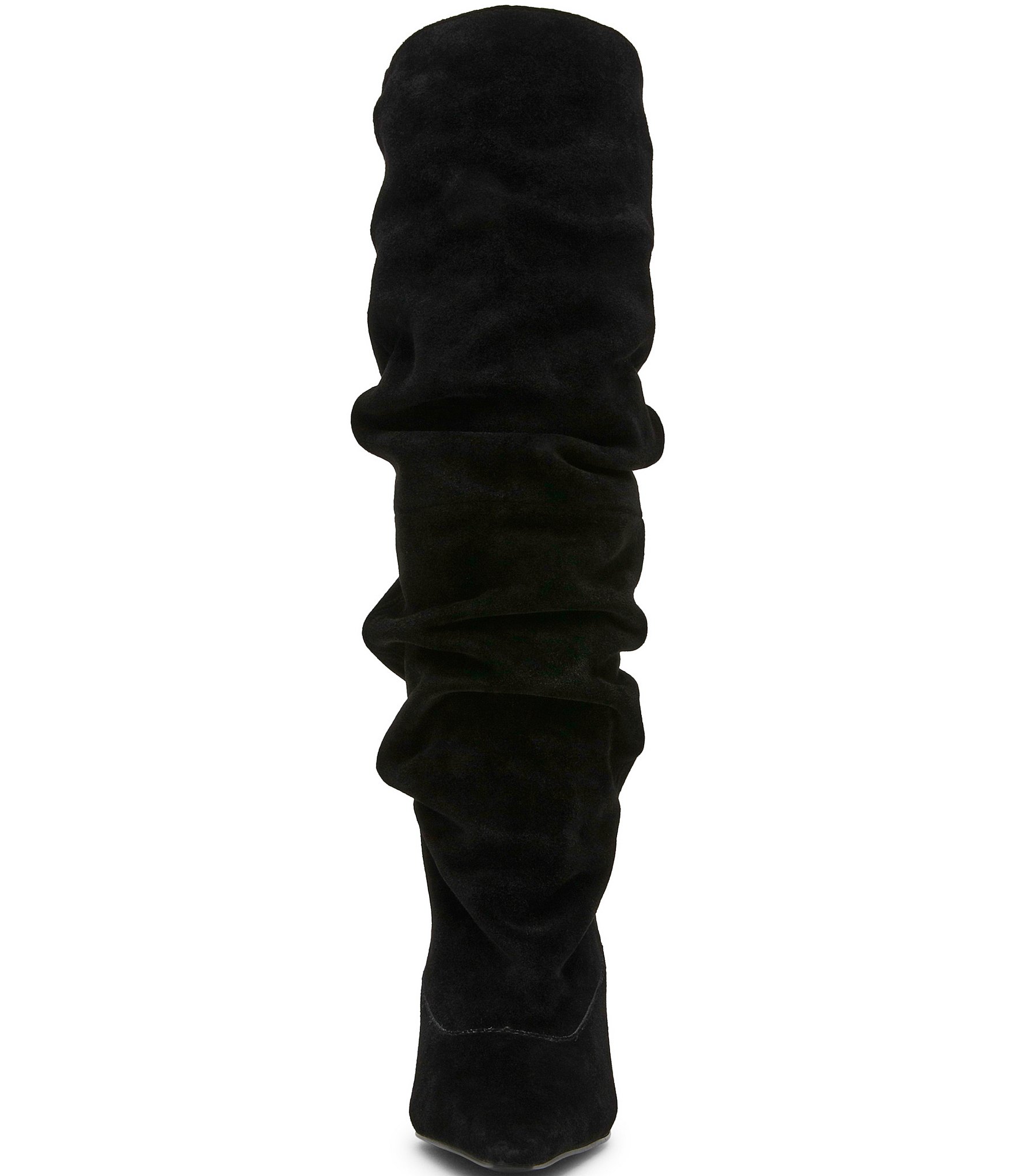 Steve Madden Elona Suede Scrunch Knee High Pointed Toe Boots