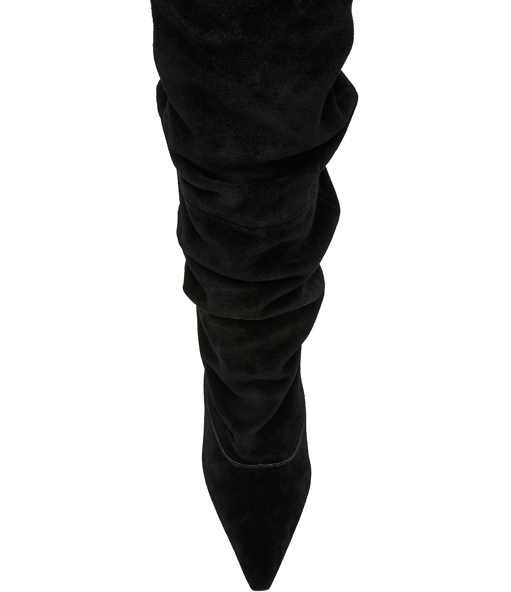 Steve Madden Elona Suede Scrunch Knee High Pointed Toe Boots