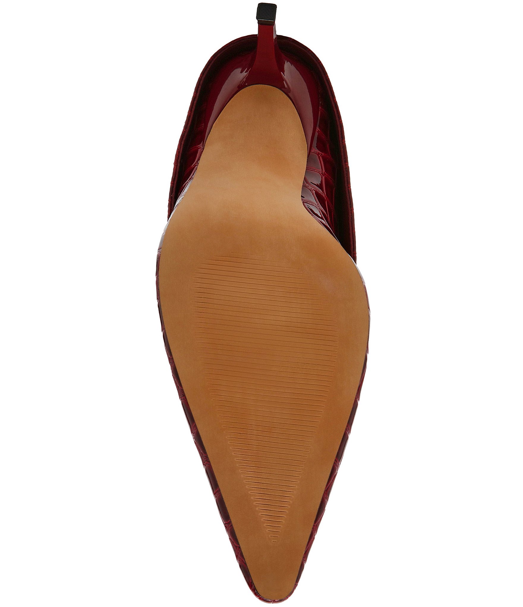 Steve Madden Enella Croco Embossed Cuffed Pointed Toe Stiletto Ankle Booties