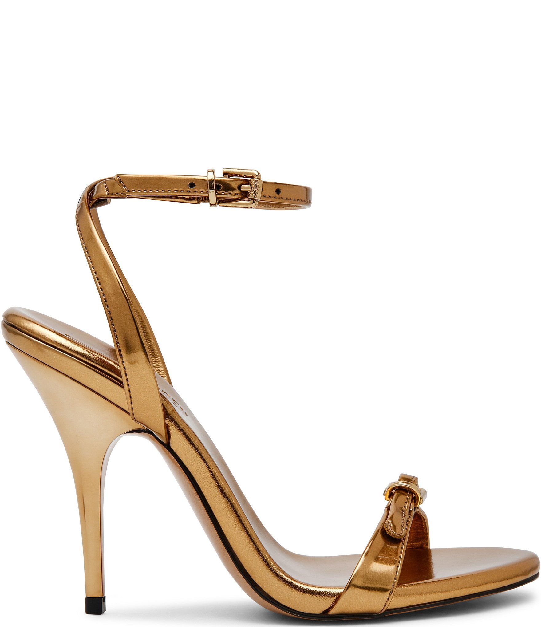 Steve Madden Foxx Metallic Ankle Strap Stiletto Dress Sandals