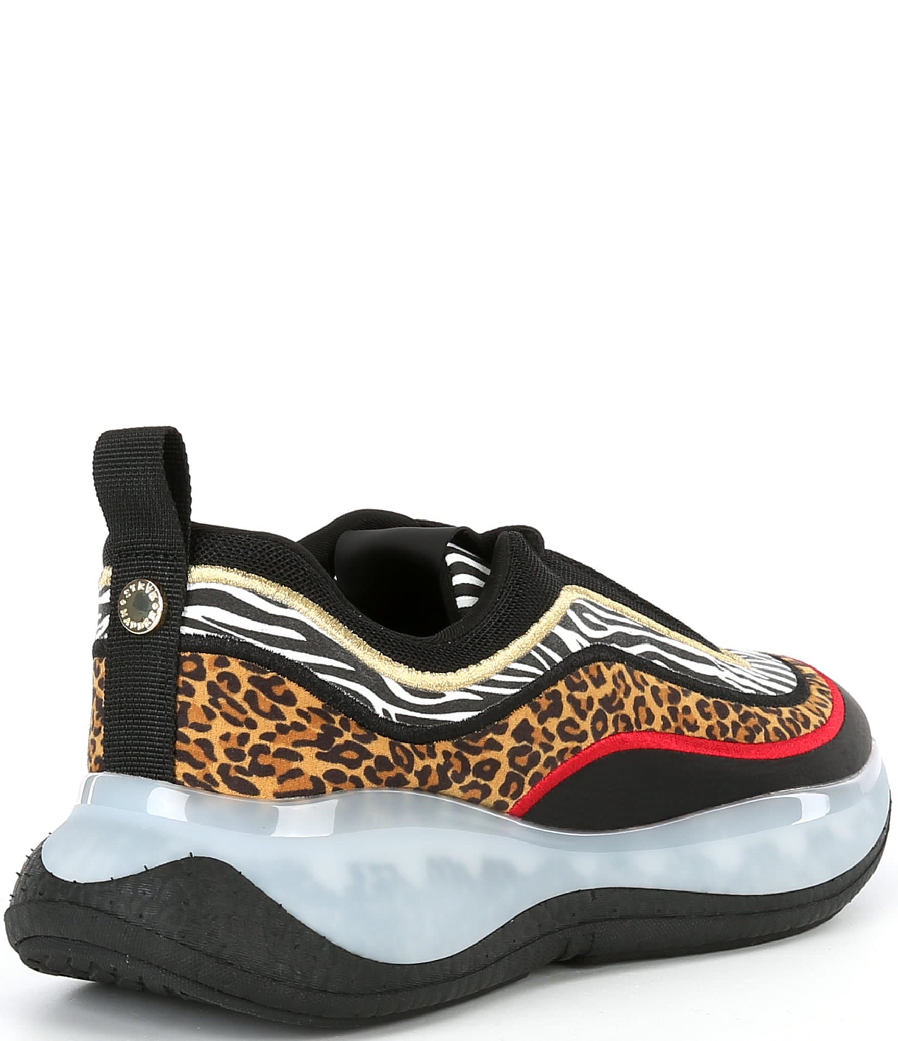 Steve Madden Fury Animal Print Mixed Media Chunky Sneakers