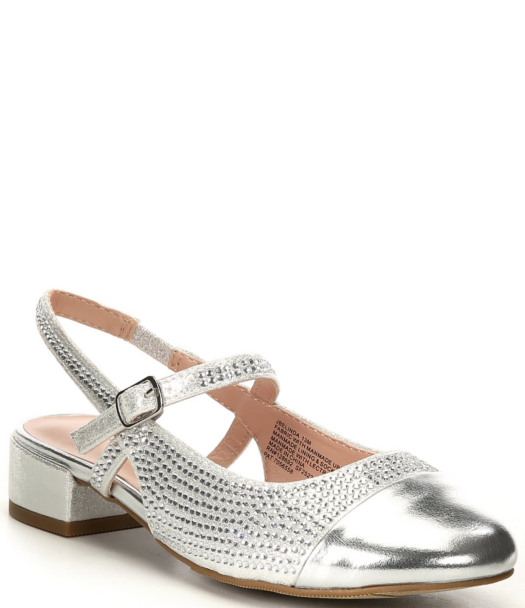 Steve Madden Girls' J-Belinda Rhinestone Slingback Pumps (Youth ...