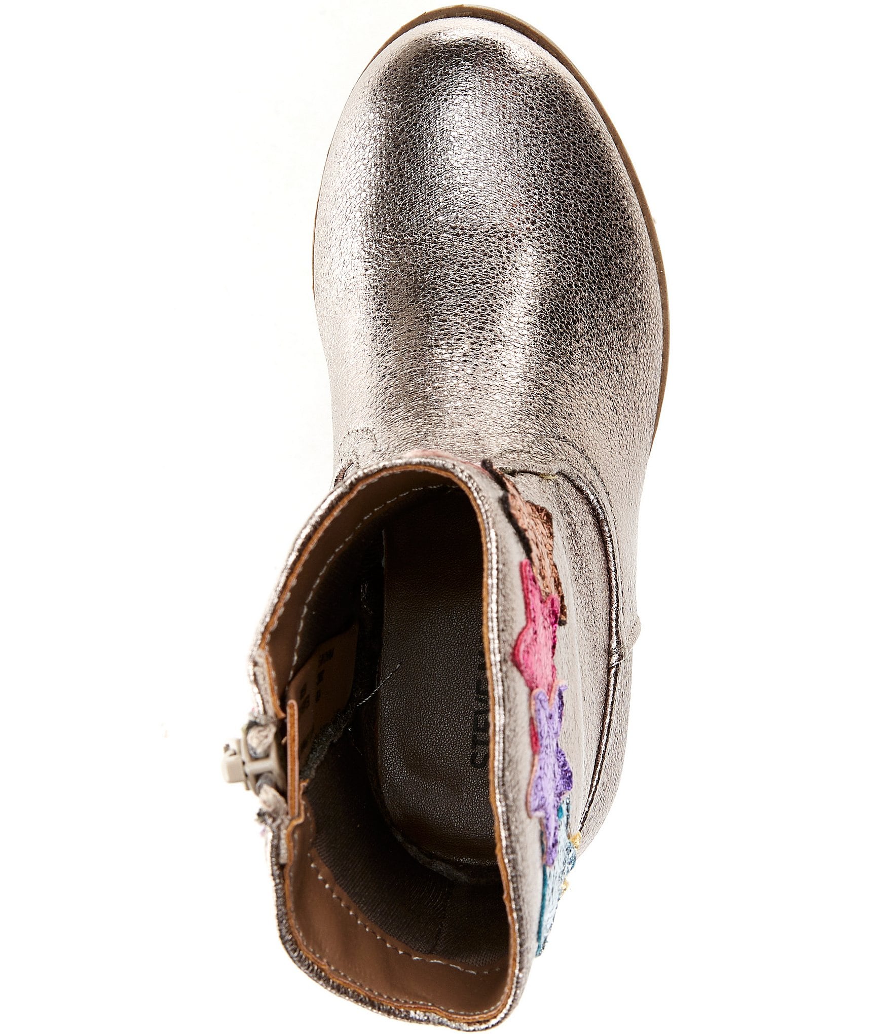Steve Madden Girls' T-Rinesa Metallic Star Western Boots (Toddler)