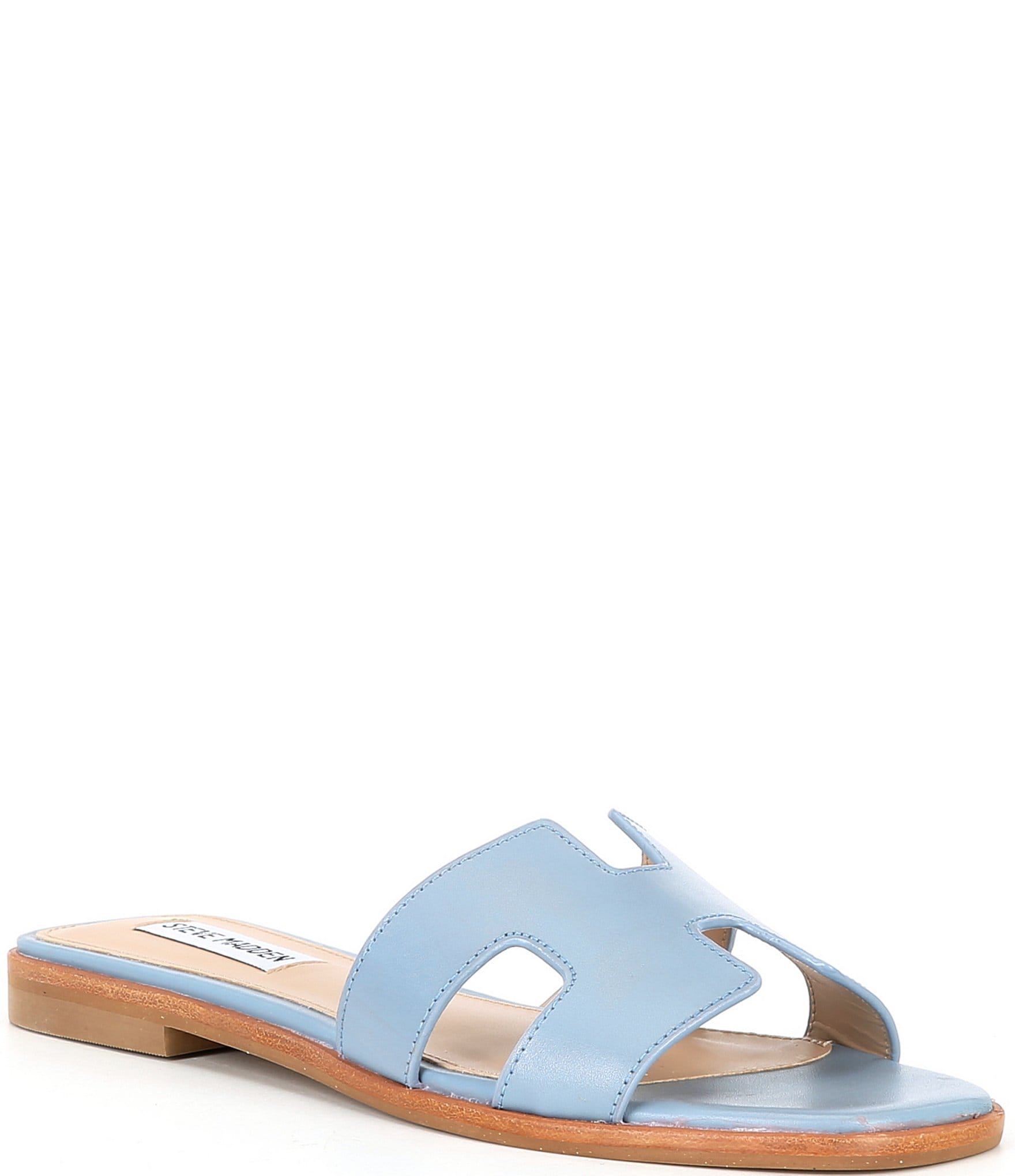 Steve Madden Hadyn Leather Flat Slide Sandals | Dillard's