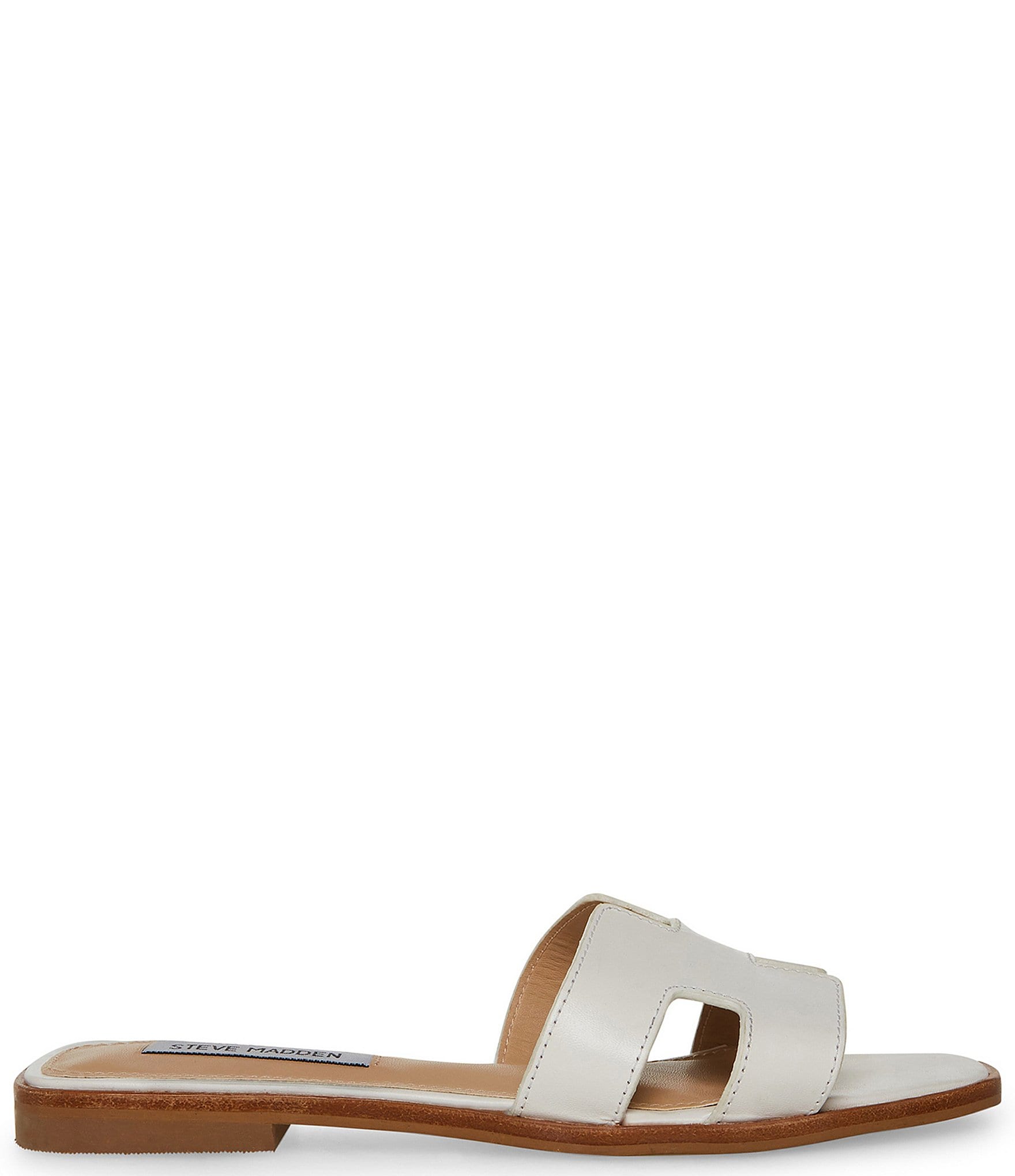 Steve Madden Hadyn Leather Flat Slide Sandals