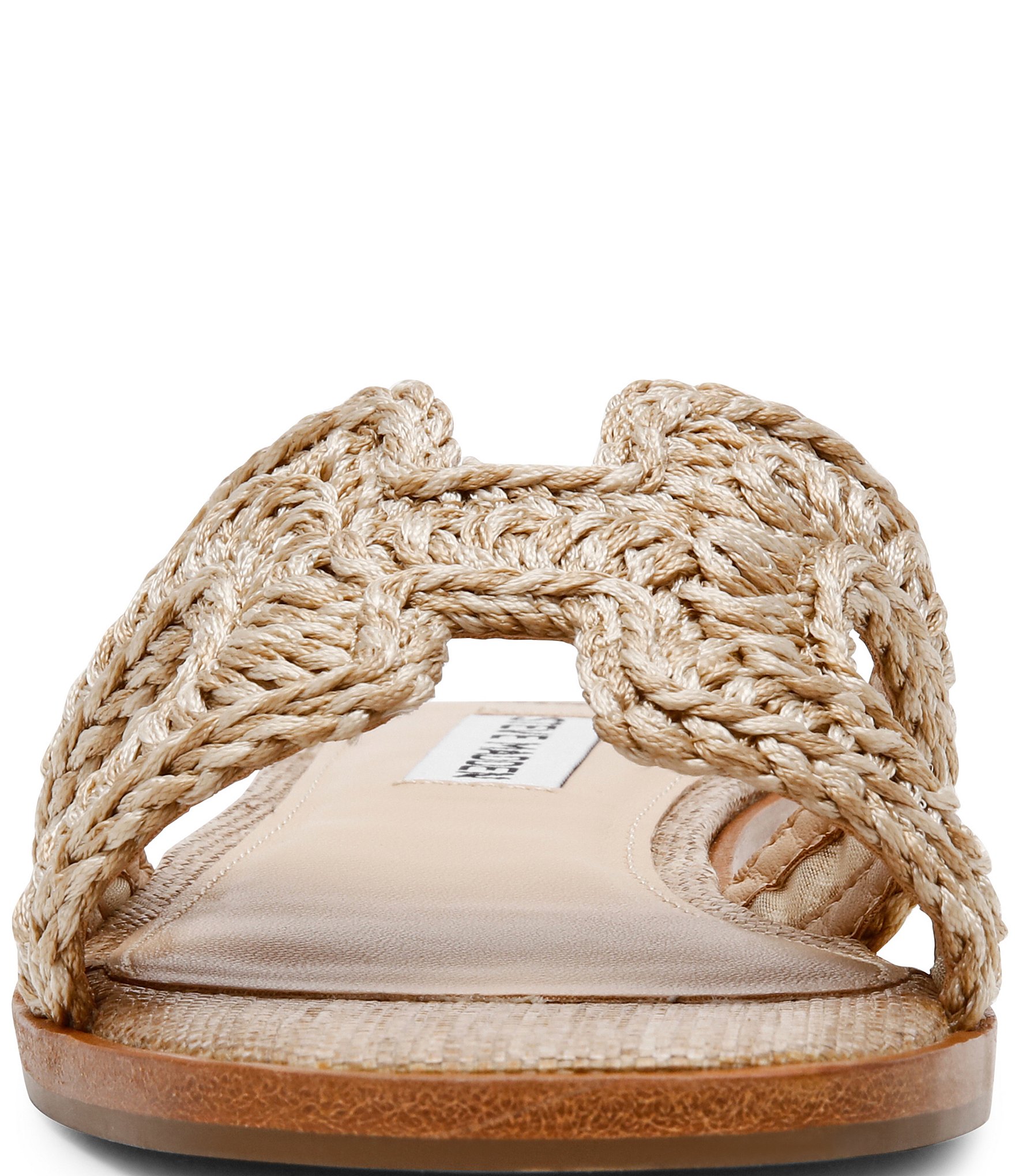 Steve Madden Hadyn Raffia Flat Slide Sandals