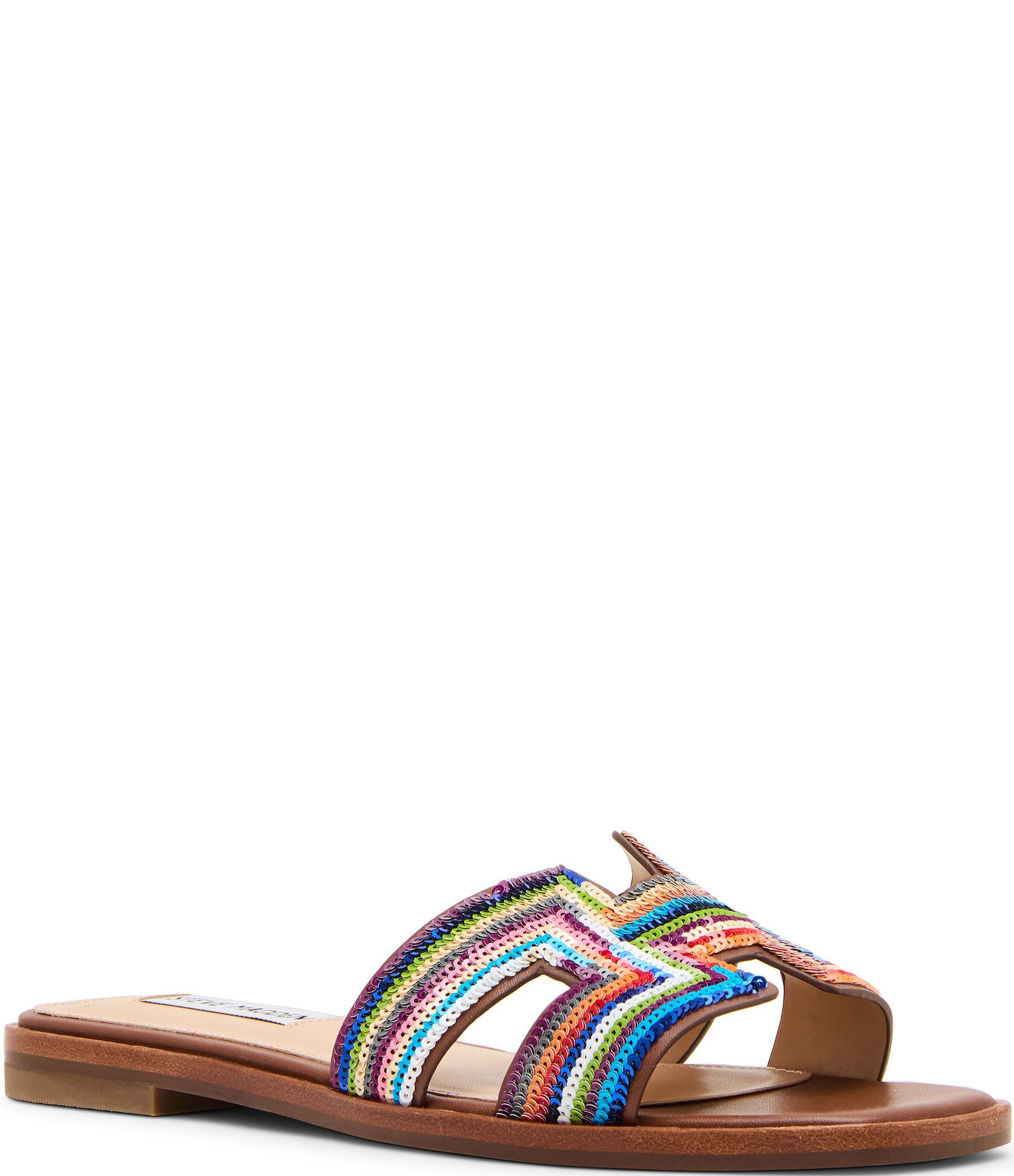 Steve Madden Hadyn Sequin Embellished Flat Slide Sandals
