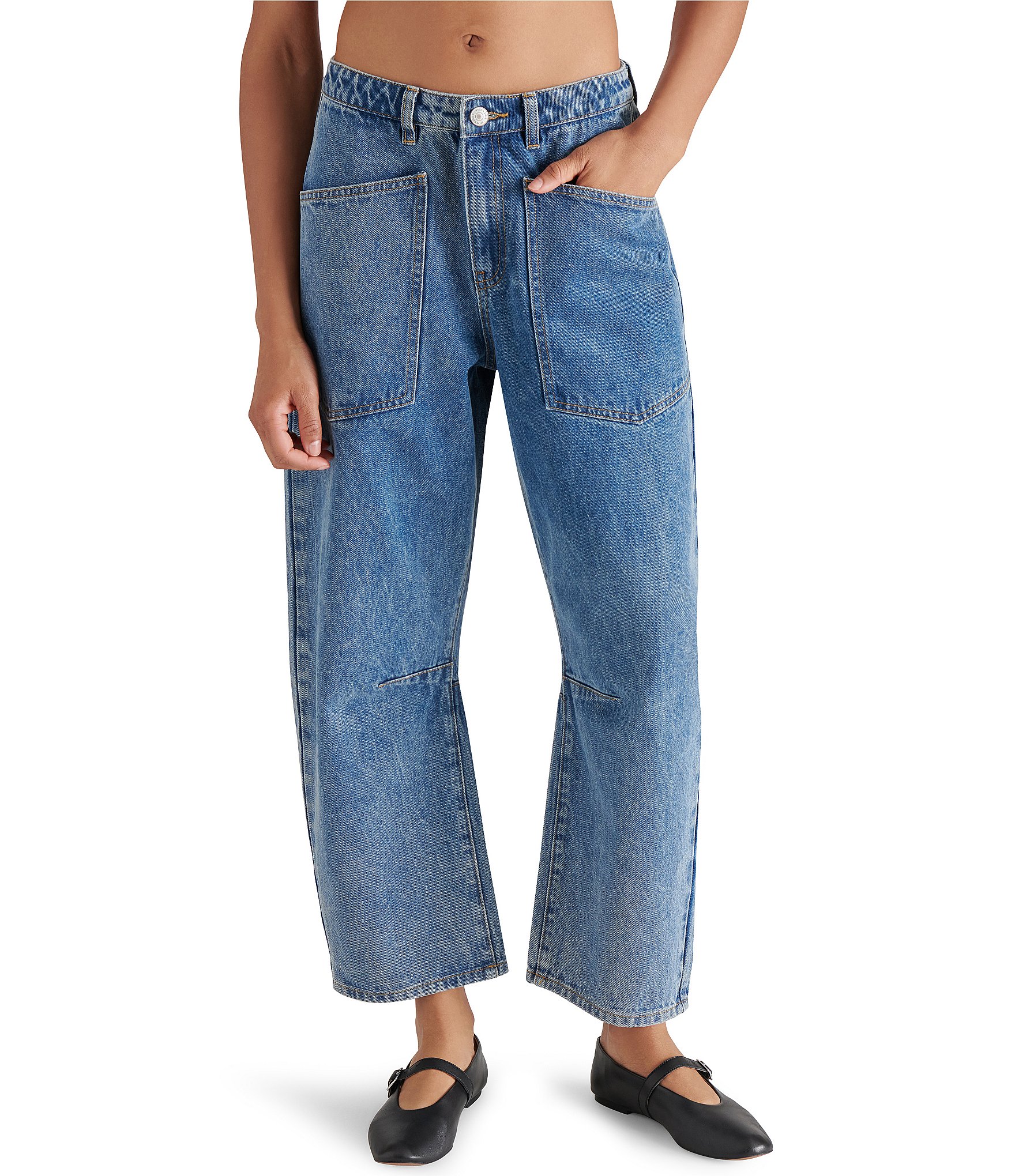 Steve Madden Haniel Denim Barrell Wide Leg Pants | Dillard's