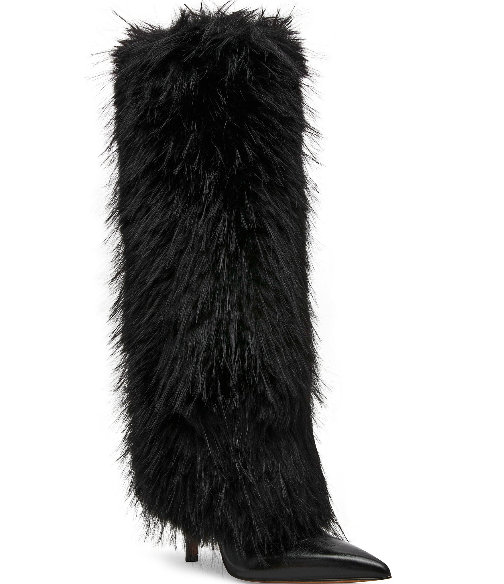 Steve Madden Icon Faux Fur Fold Over Knee High Boots