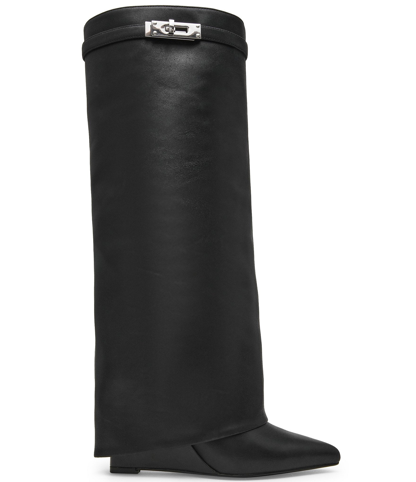 Steve Madden Impala Leather Fold Over Tall Wedge Boots