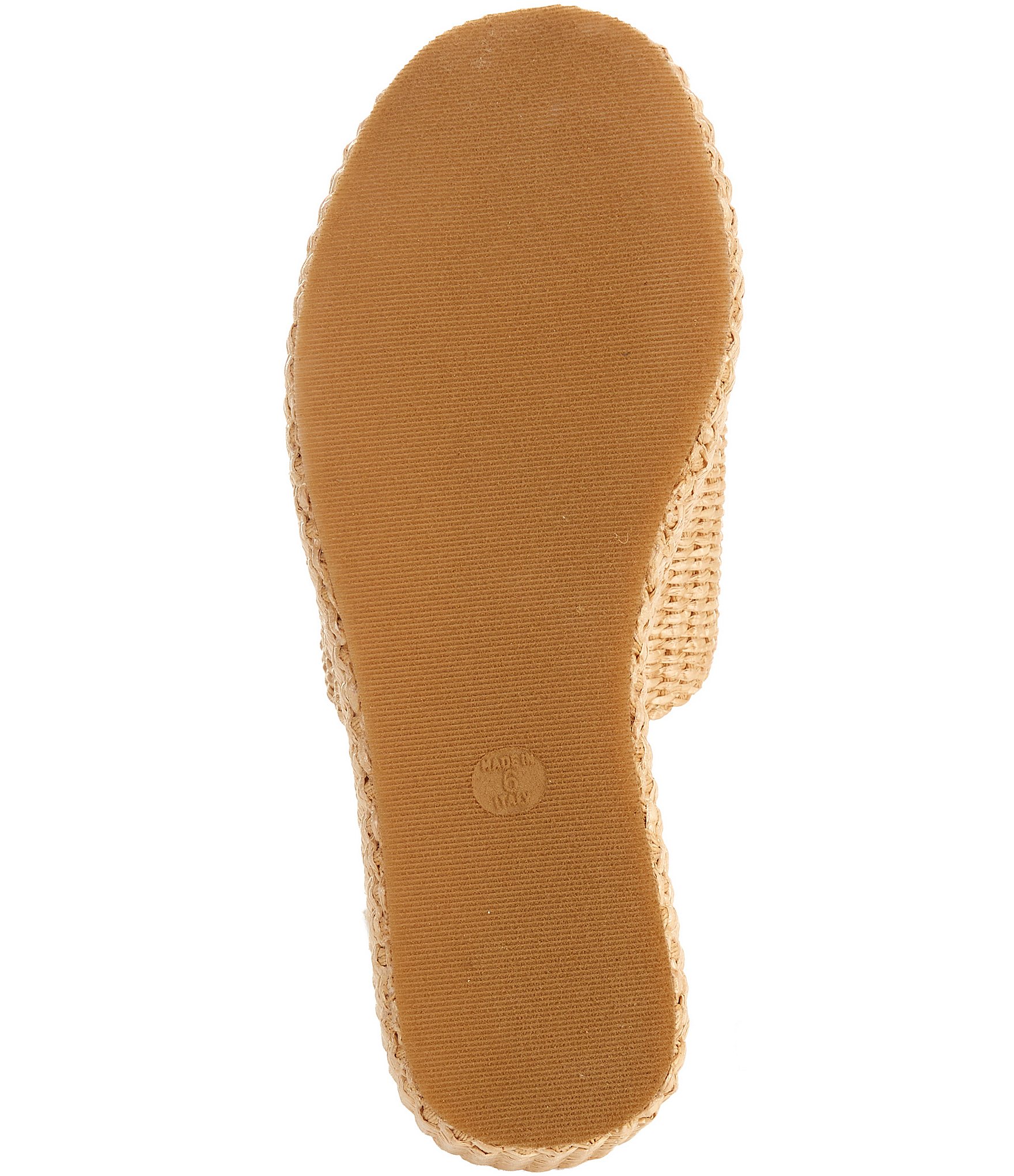 Steve Madden Jetty Raffia Platform Wedge Slide Sandals