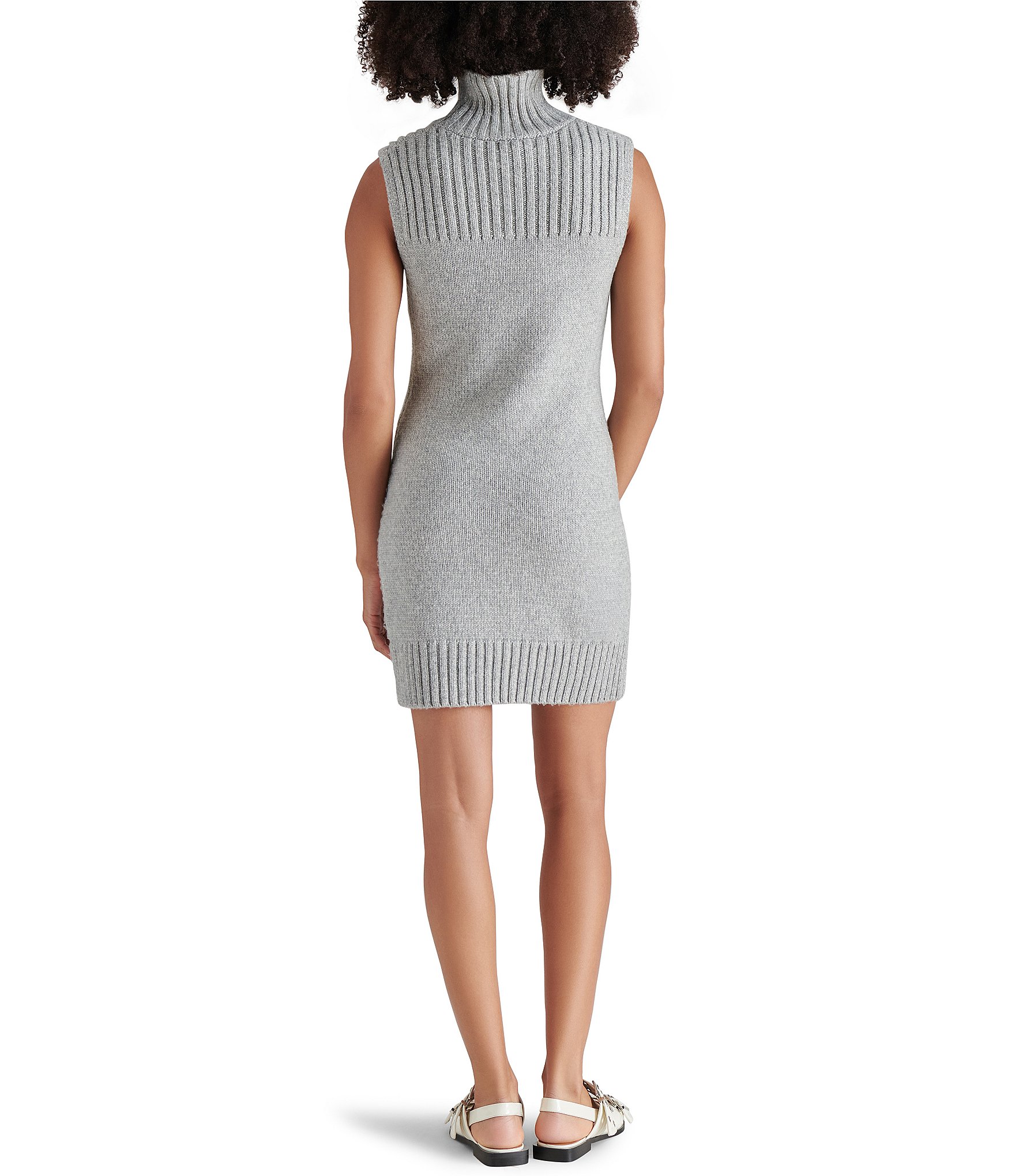 Steve Madden Karissa Turtleneck Sleeveless Sweater Mini Dress