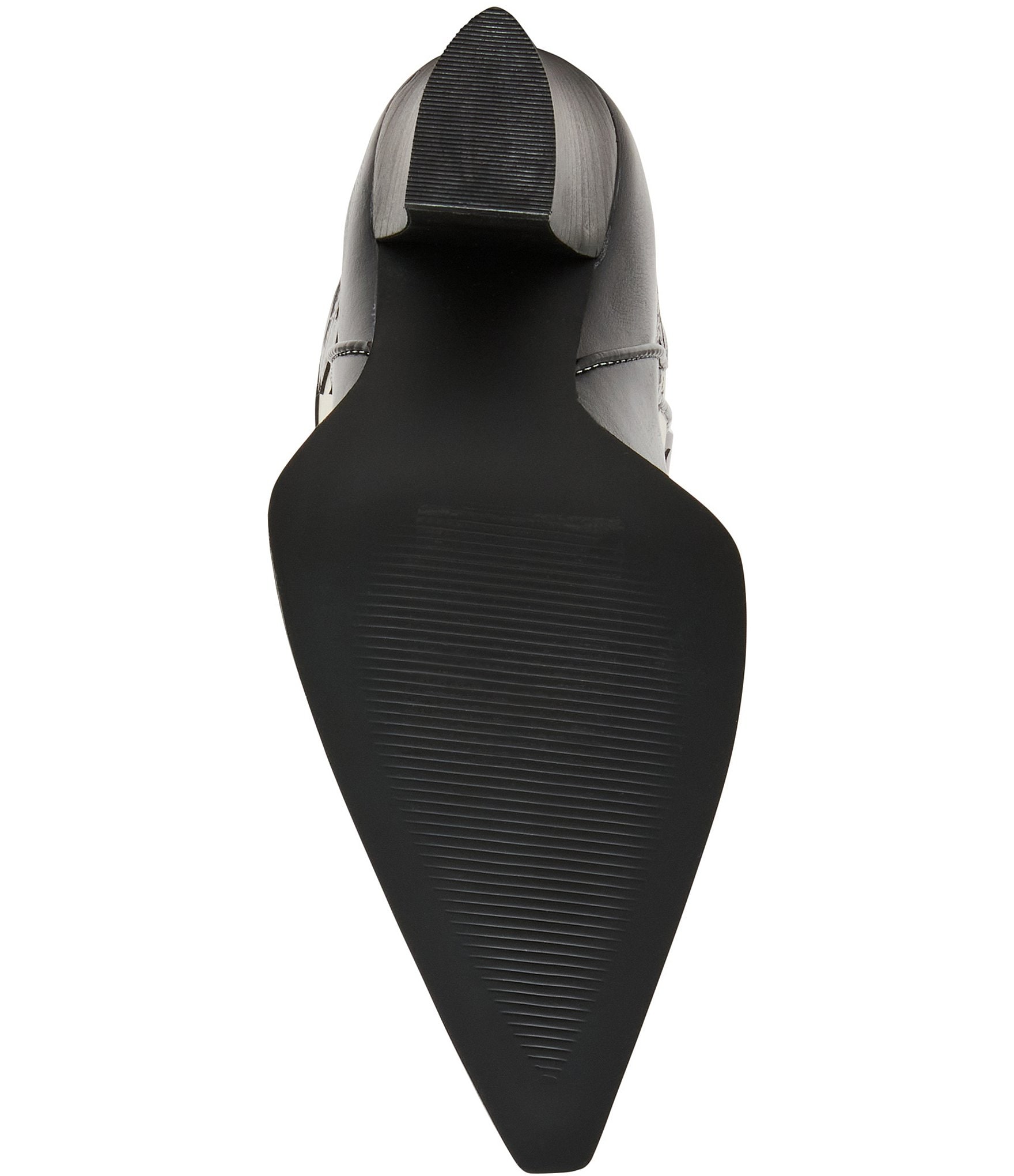 Steve Madden Kaz Leather and Snake Block Heel Tall Western Boots