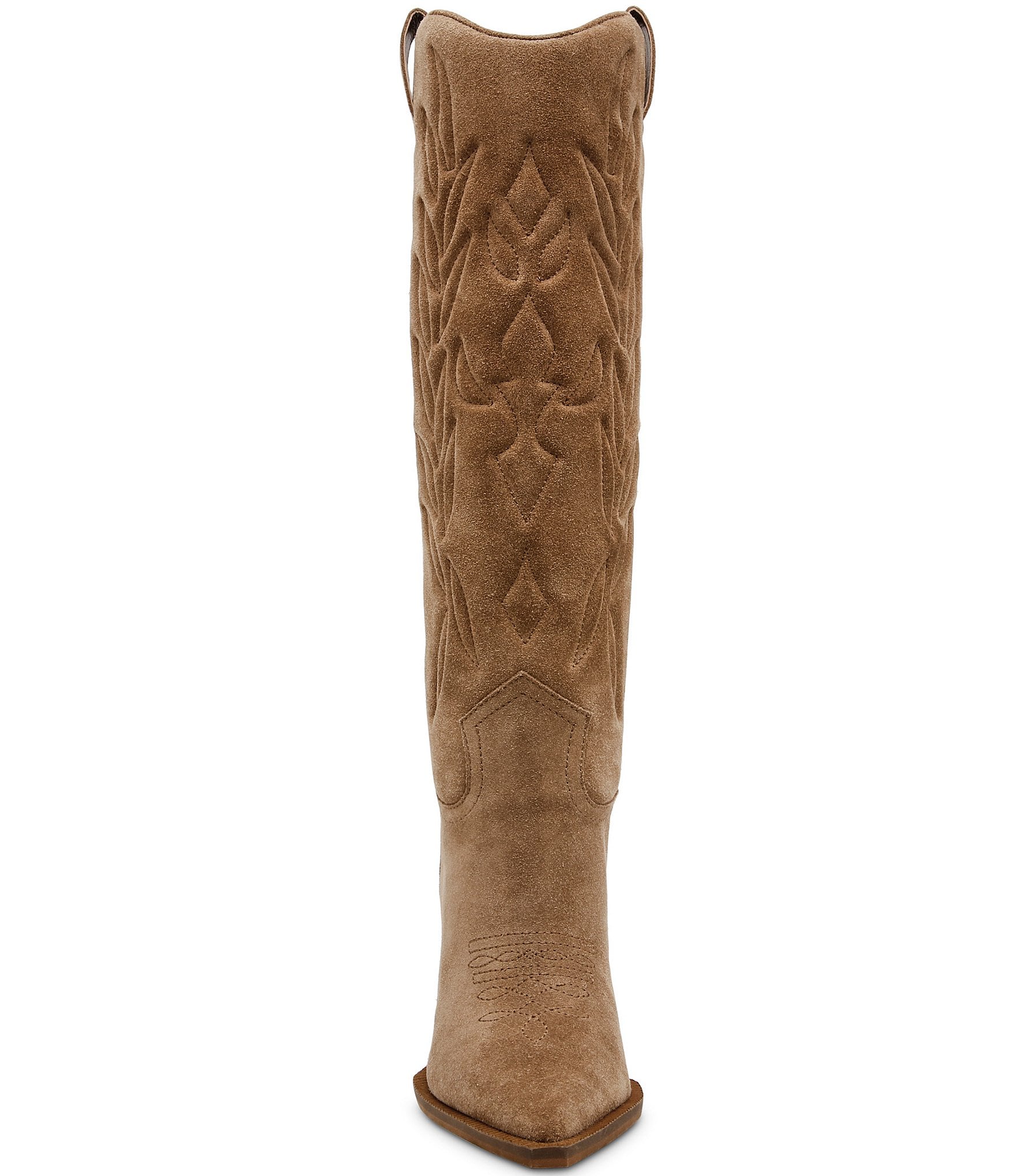 Steve Madden Kinzee Suede Stiletto Western Tall Boots