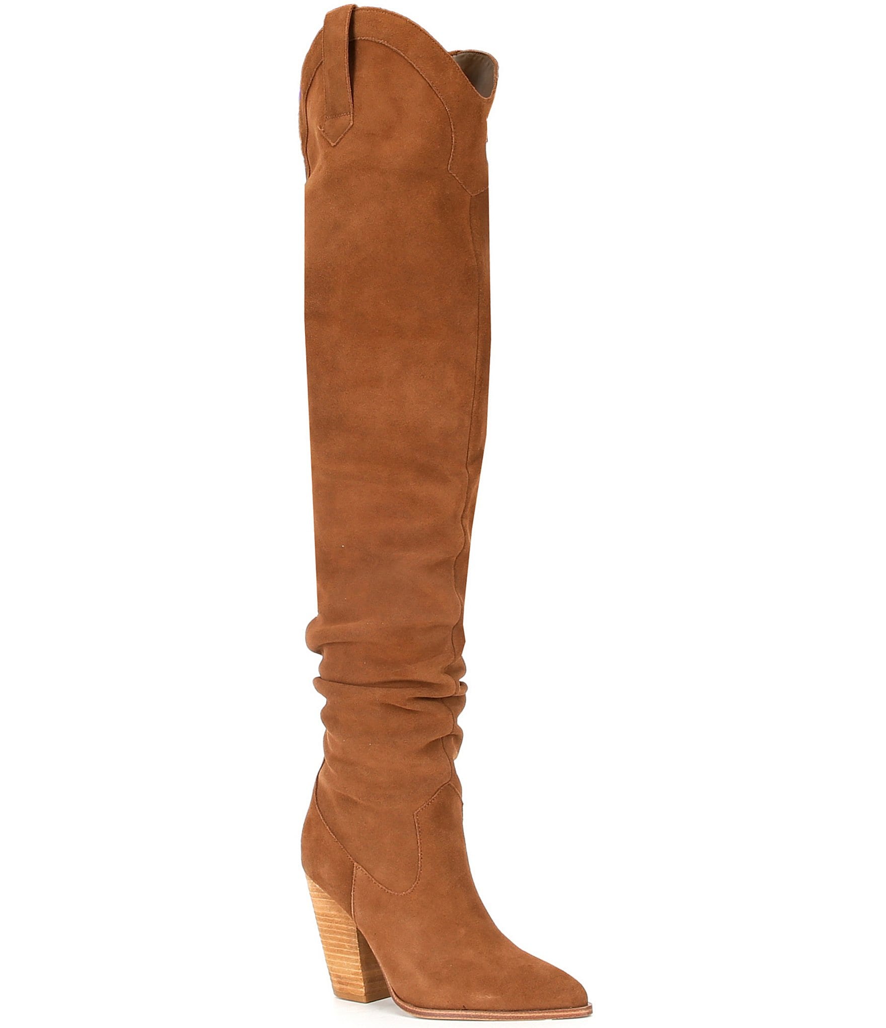 Steve Madden Landy Suede Western Inspired Over-the-Knee Boots | Dillard's