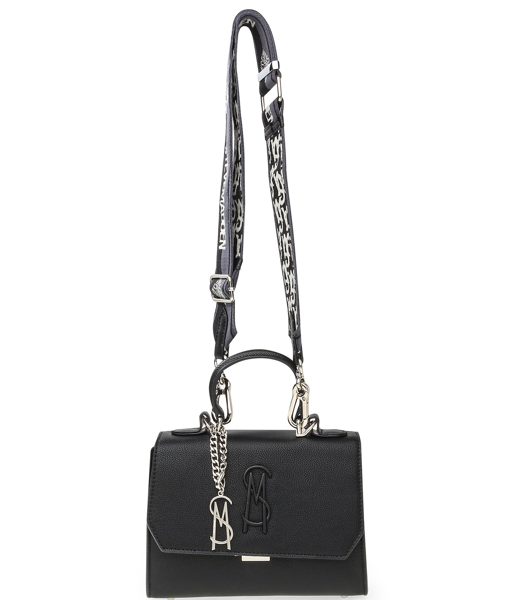DIEGO Bag Black/Tan Handbag With Crossbody Strap | Women's Handbags – Steve  Madden