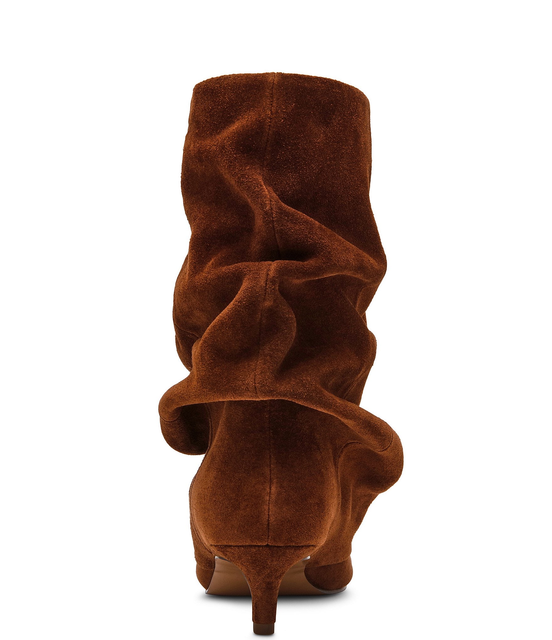 Steve Madden Lennox Suede Slouch Cuff Pointed Toe Mid Calf Boots