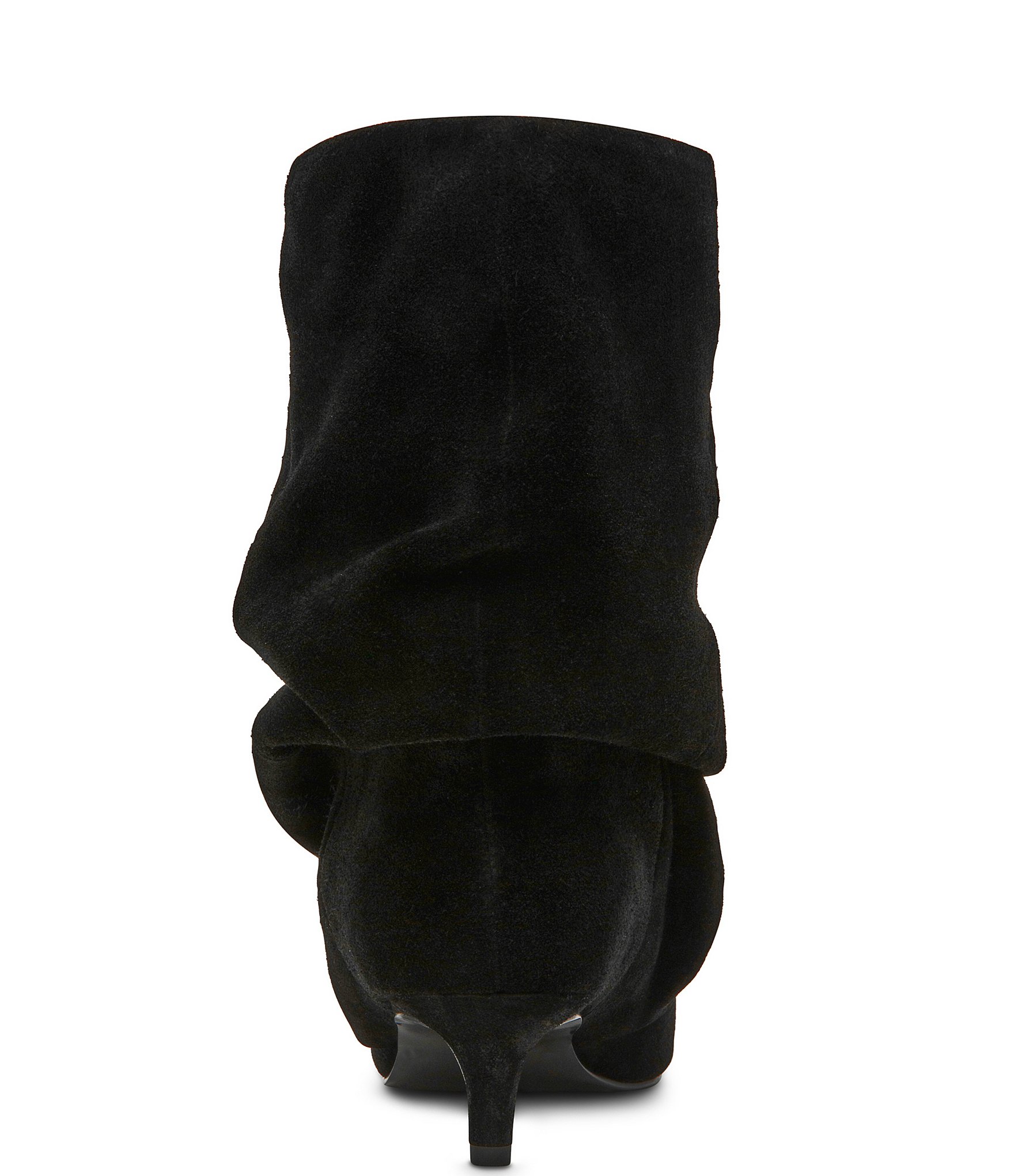Steve Madden Lennox Suede Slouch Cuff Pointed Toe Mid Calf Boots
