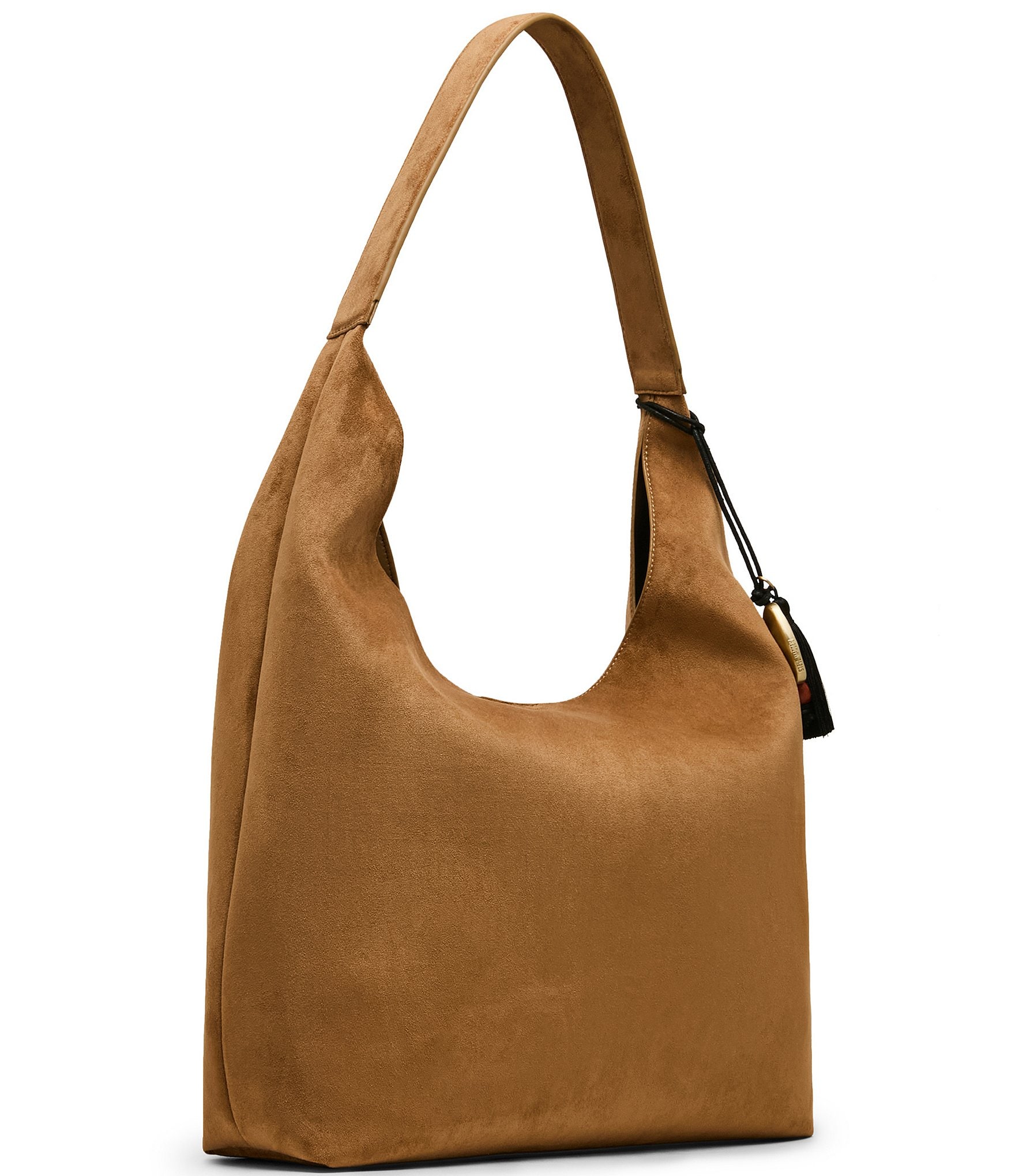Steve Madden Lenore Suede Tassel Bag Charm Hobo Shoulder Bag