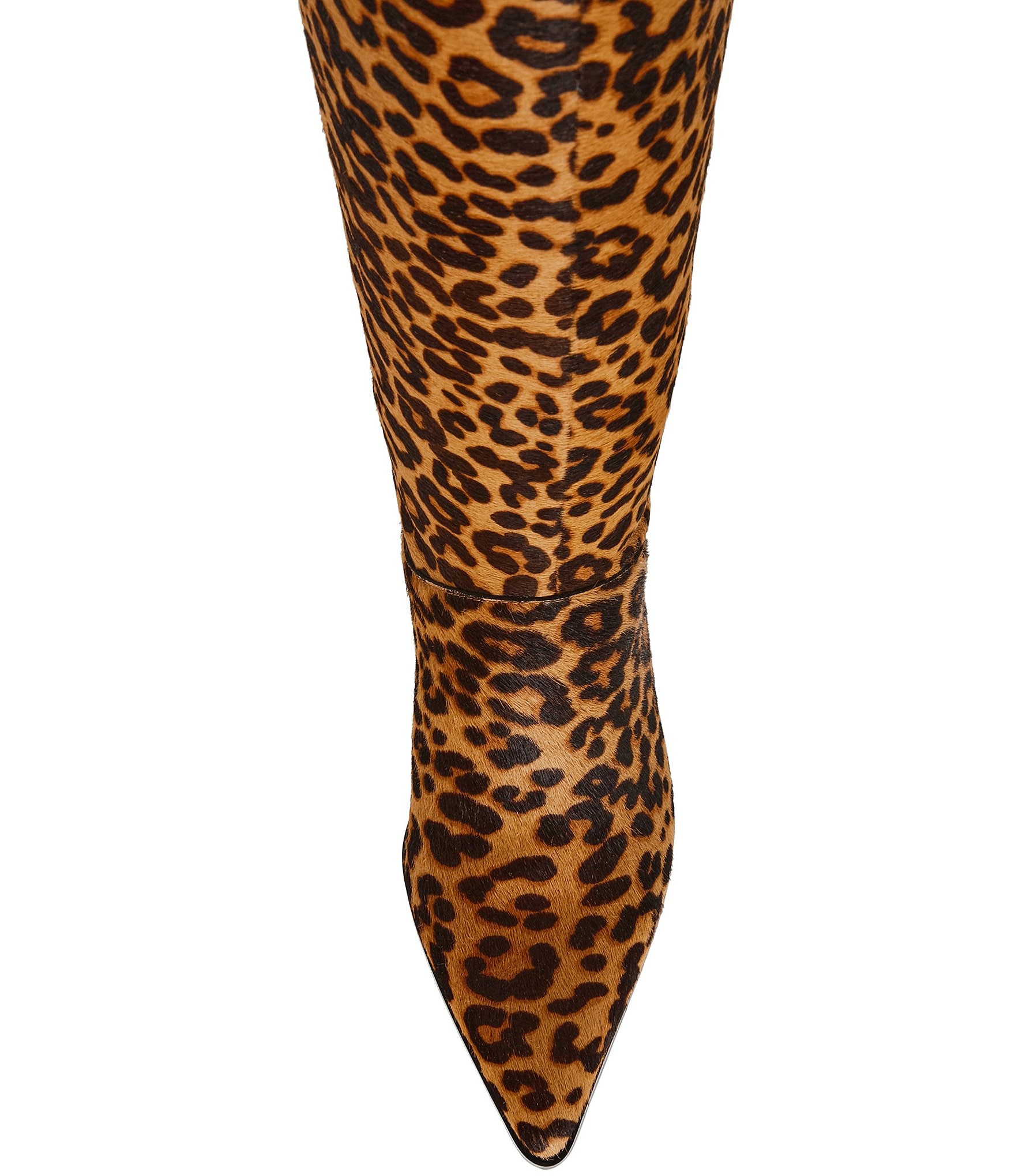 Steve Madden Leyna-L Leopard Haircalf Kitten Heel Western Inspired Boots