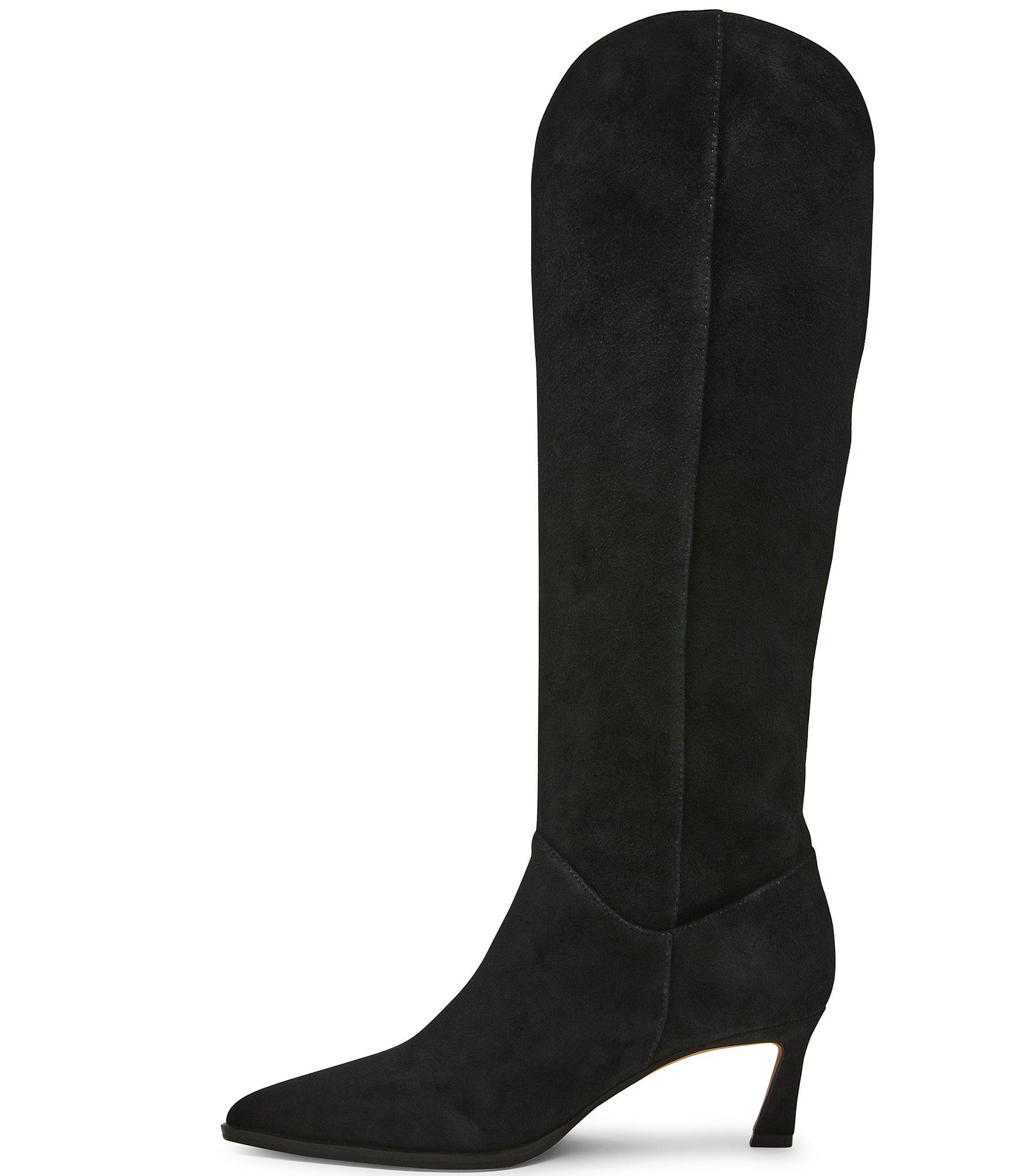 Steve Madden Leyna Suede Western Inspired Kitten Heel Boots