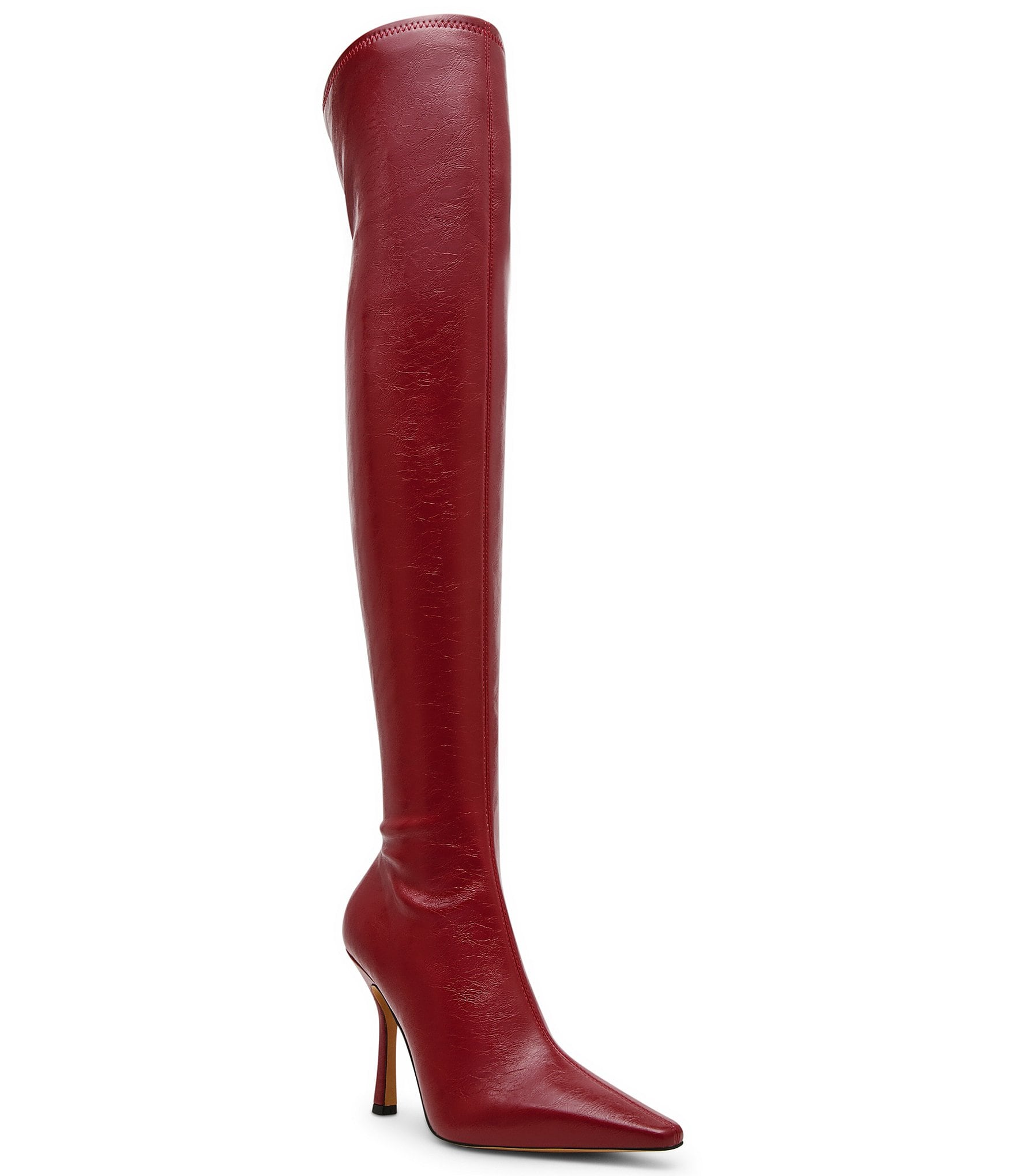 Steve Madden Women s Lorinda Crinkle Over The Knee Leather Boots