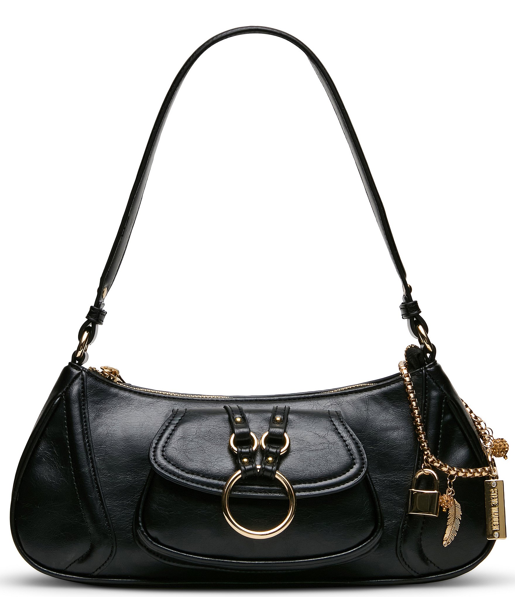Steve Madden Luxxar Padlock Charm Shoulder Bag
