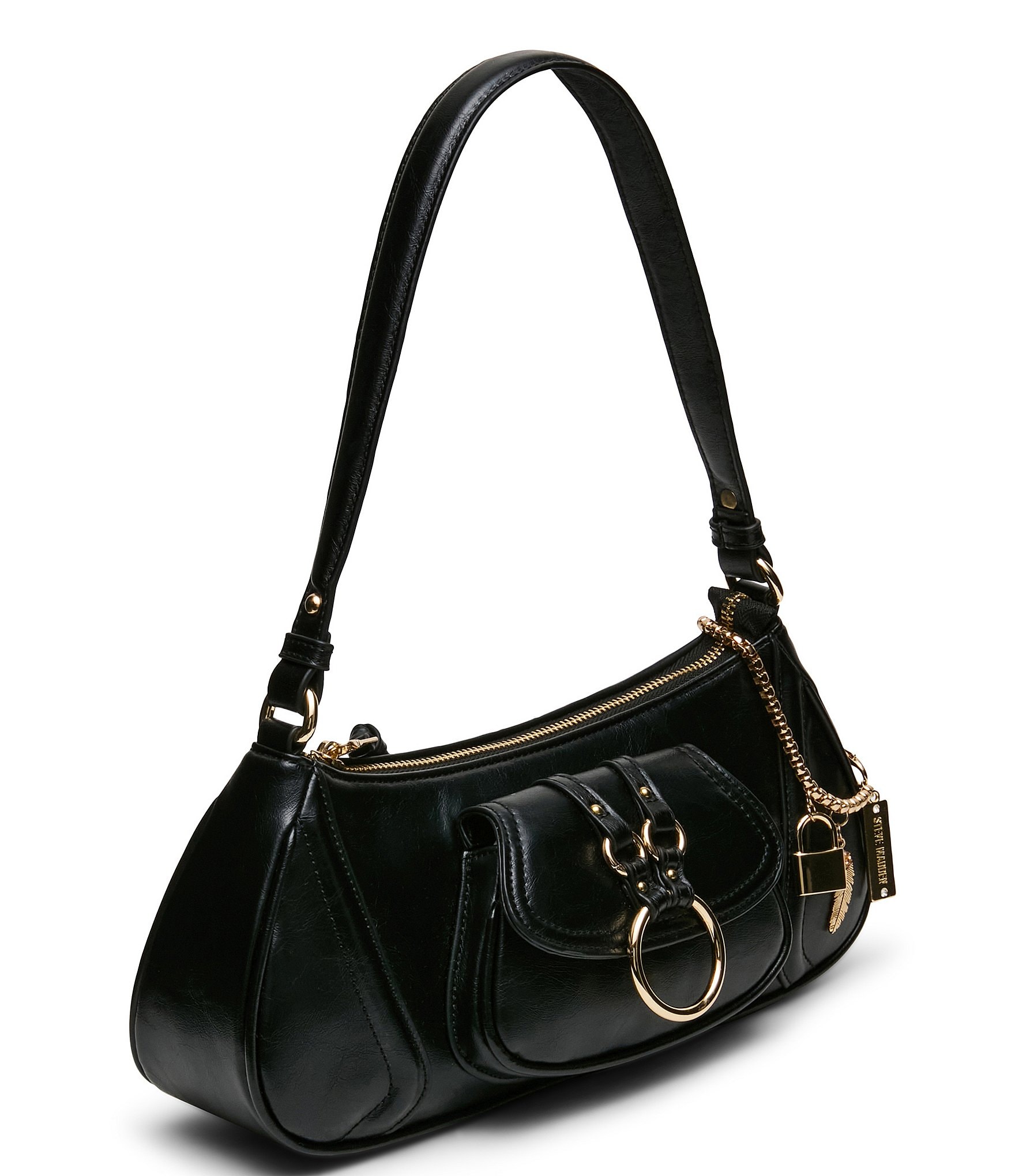 Steve Madden Luxxar Padlock Charm Shoulder Bag