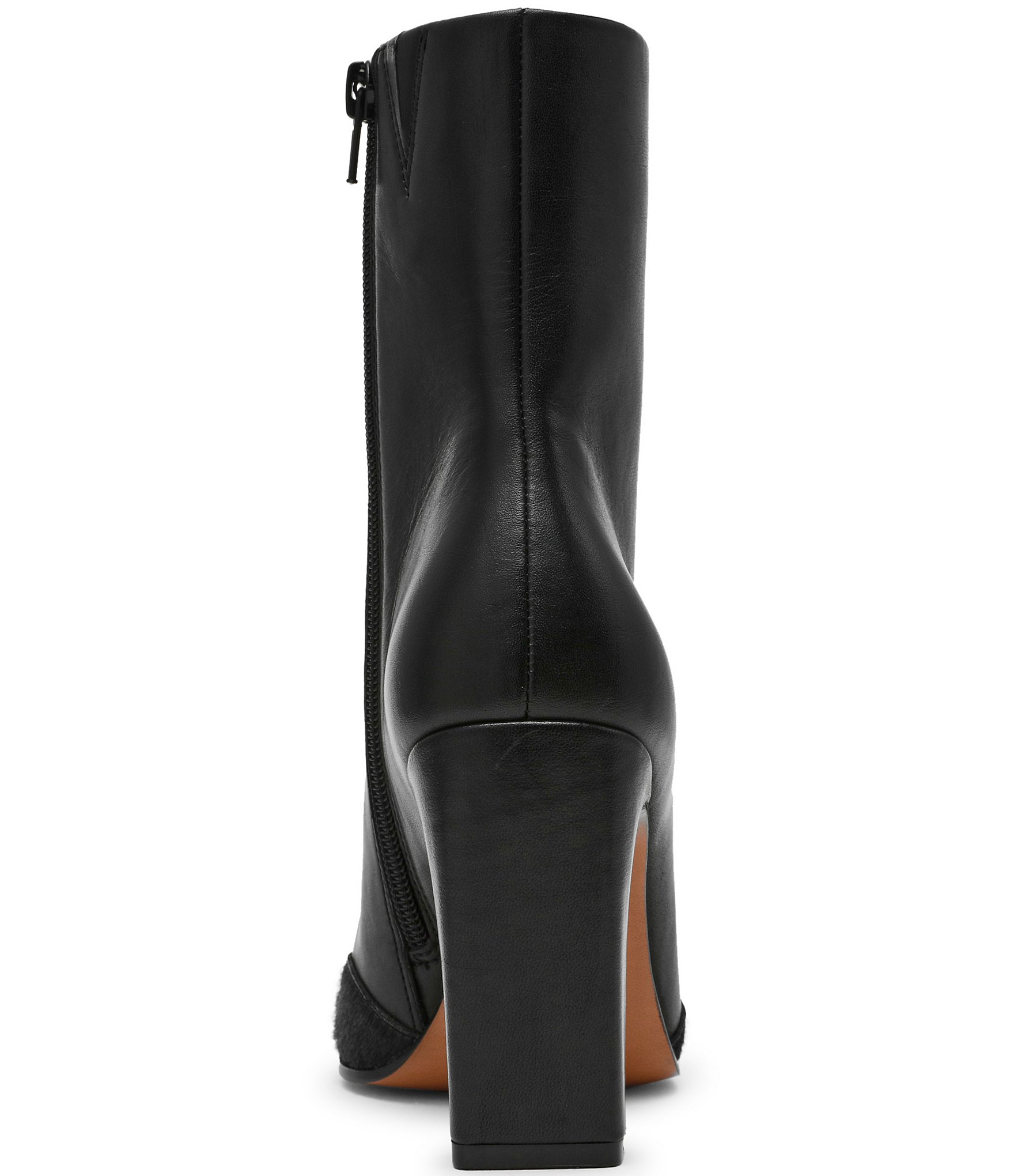 Steve Madden Lyle Leather and Haircalf Ankle Booties