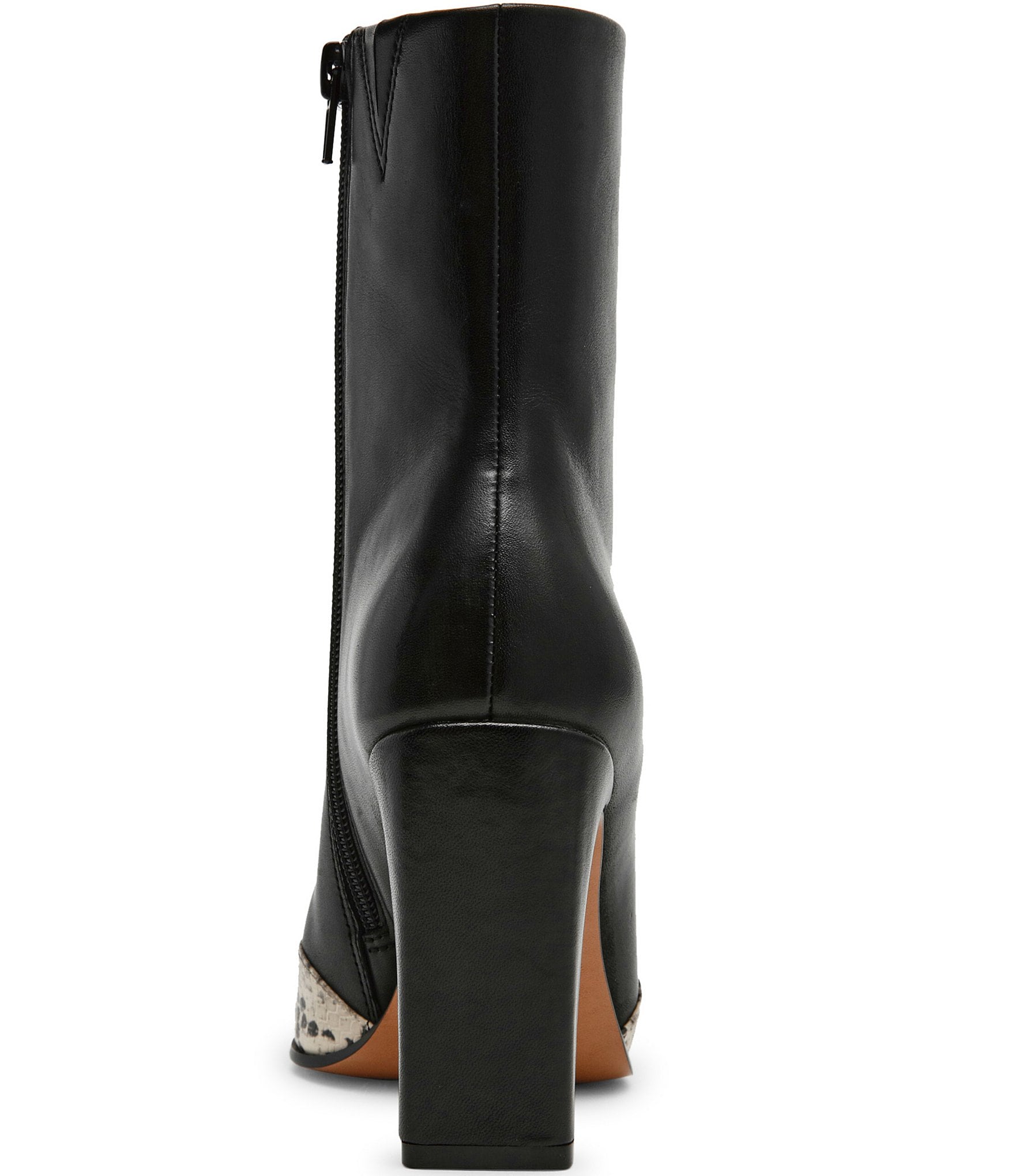 Steve Madden Lyle Leather Snake Cap Toe Ankle Booties