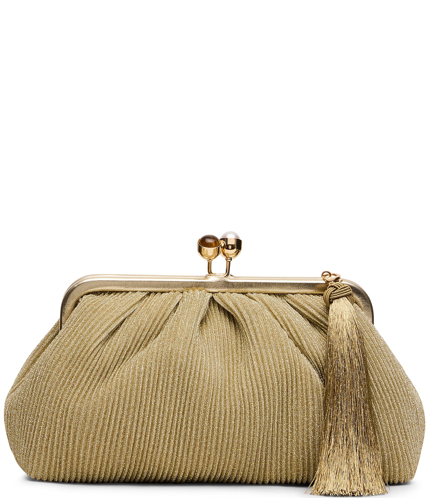 Steve Madden Marisol Kisslock Tassel Clutch