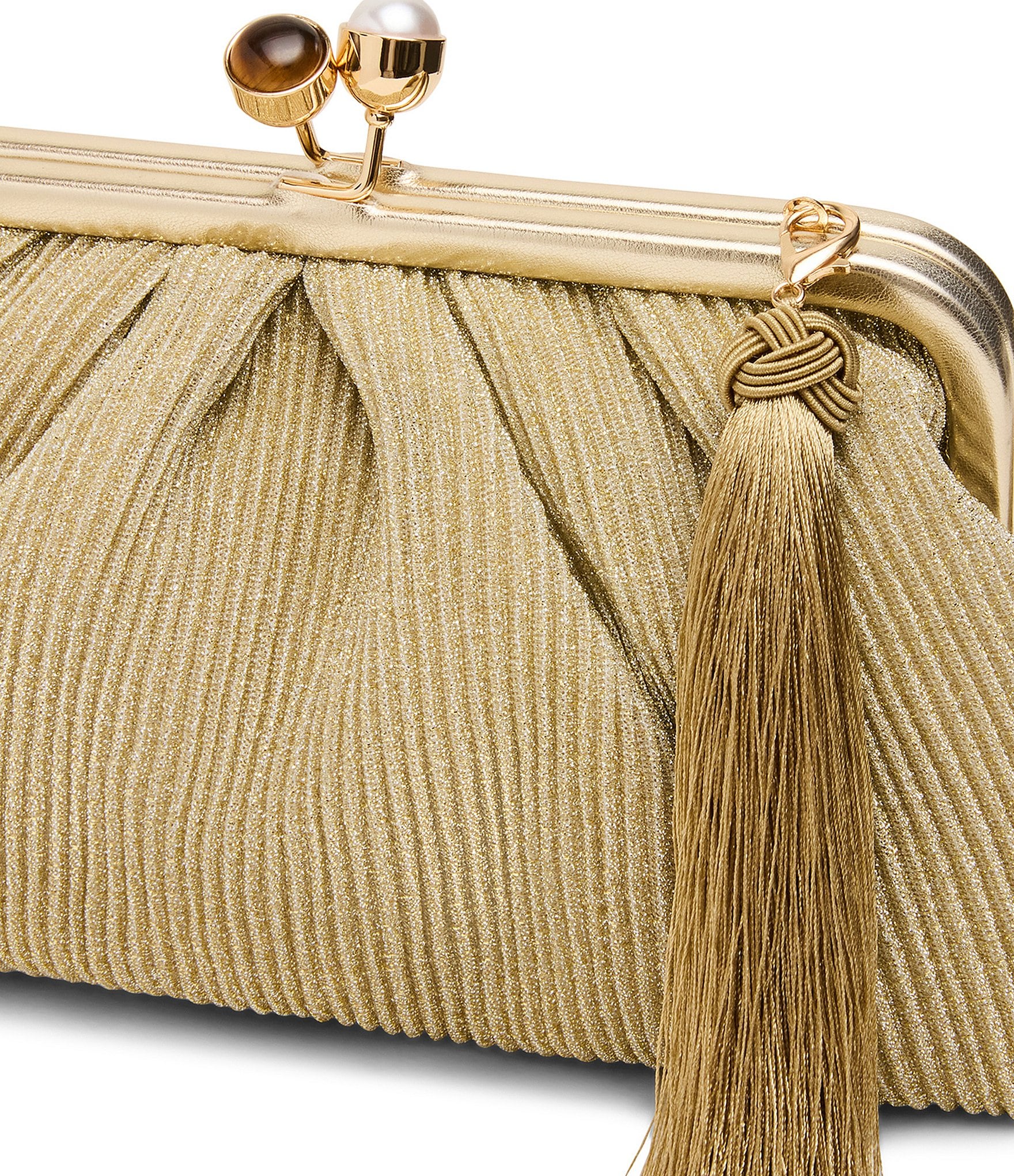 Steve Madden Marisol Kisslock Tassel Clutch