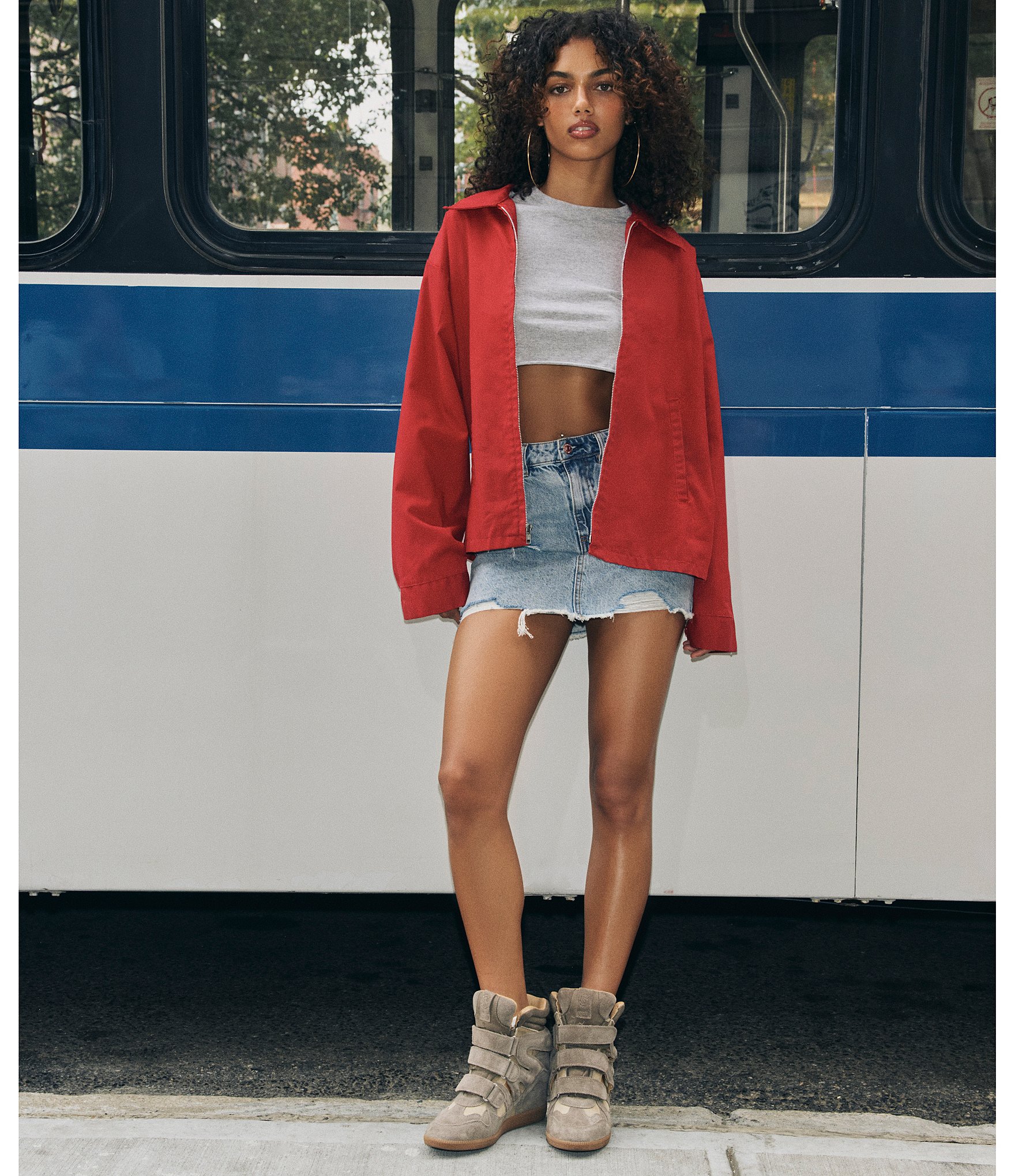 Steve Madden Mavis Suede High Top Wedge Sneakers