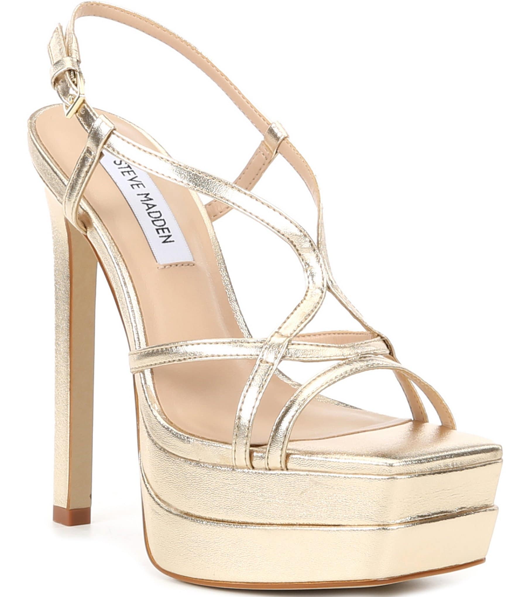 Steve Madden Megneta Metallic Platform Dress Sandals | Dillard's