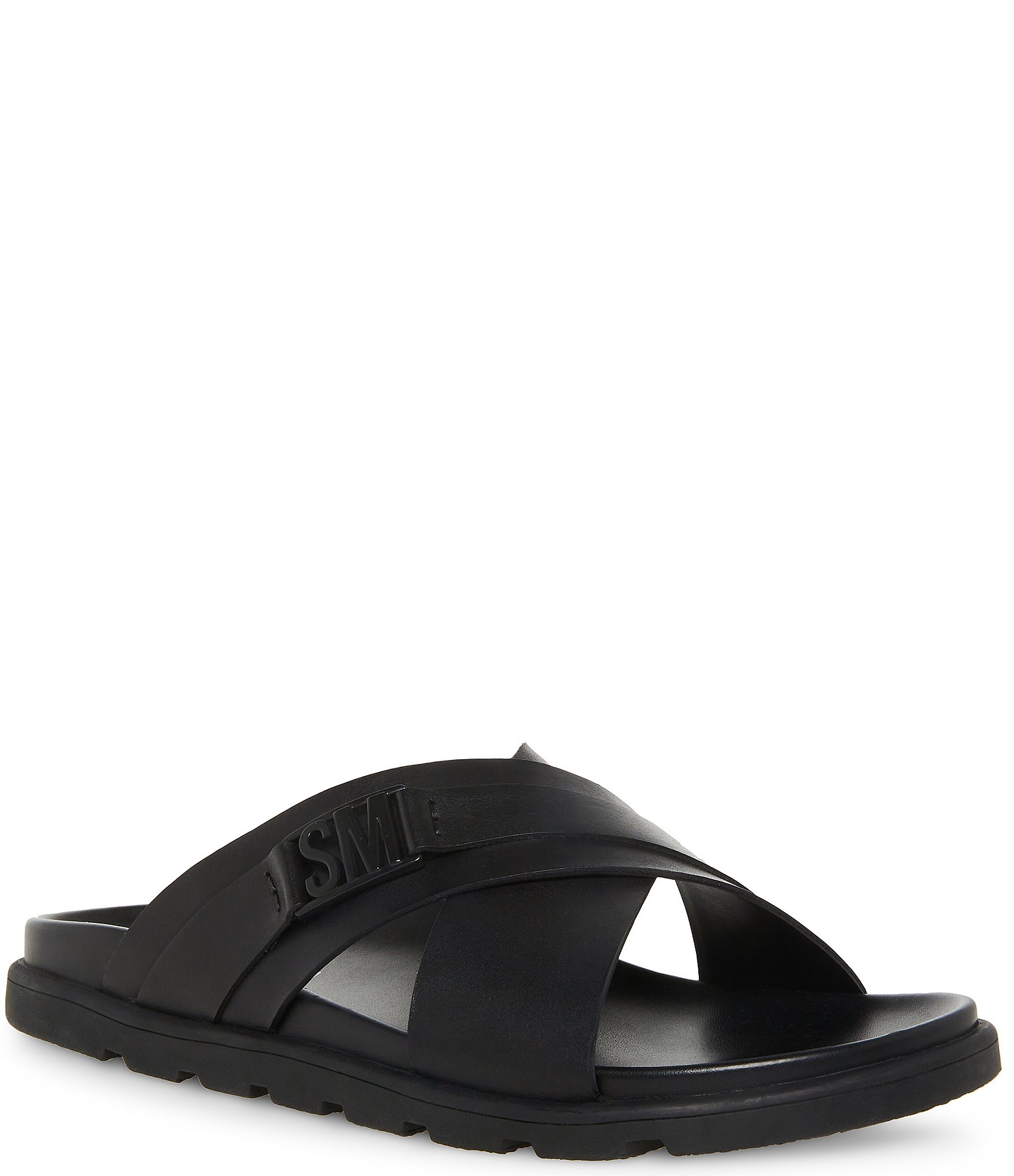 Steve Madden Men's Ajaxx Leather Slide Sandals | Dillard's