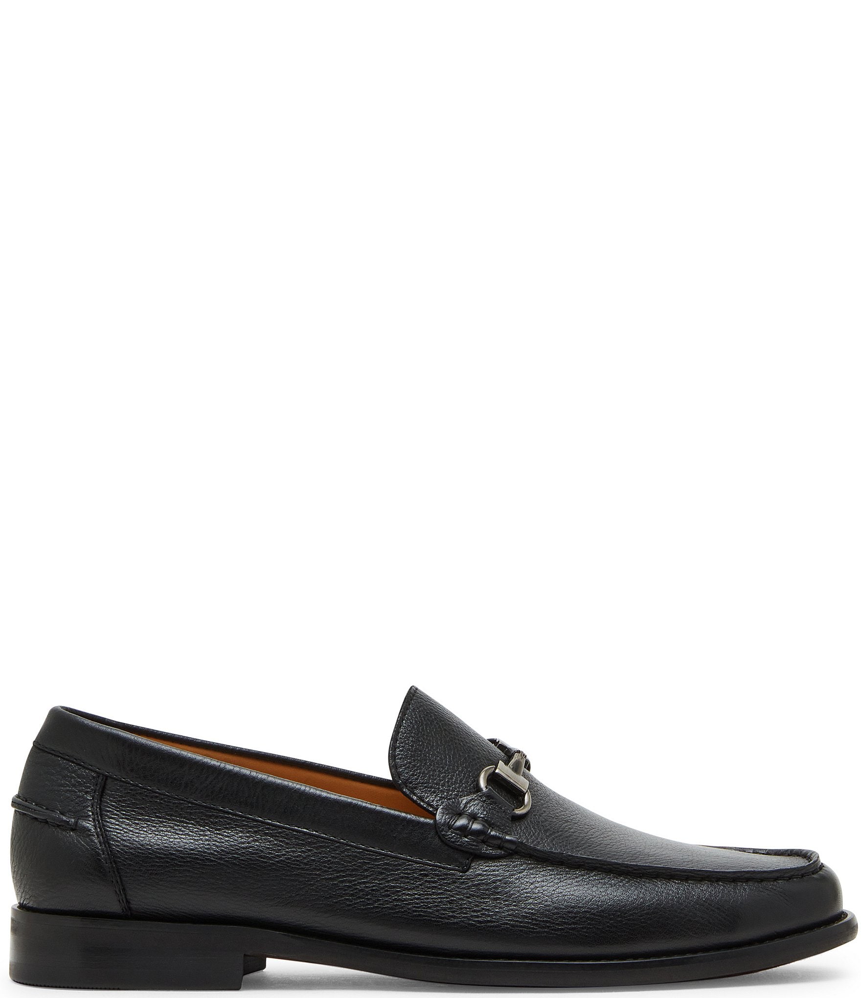 Steve Madden Men's Alfio Leather Bit Buckle Dress Loafers