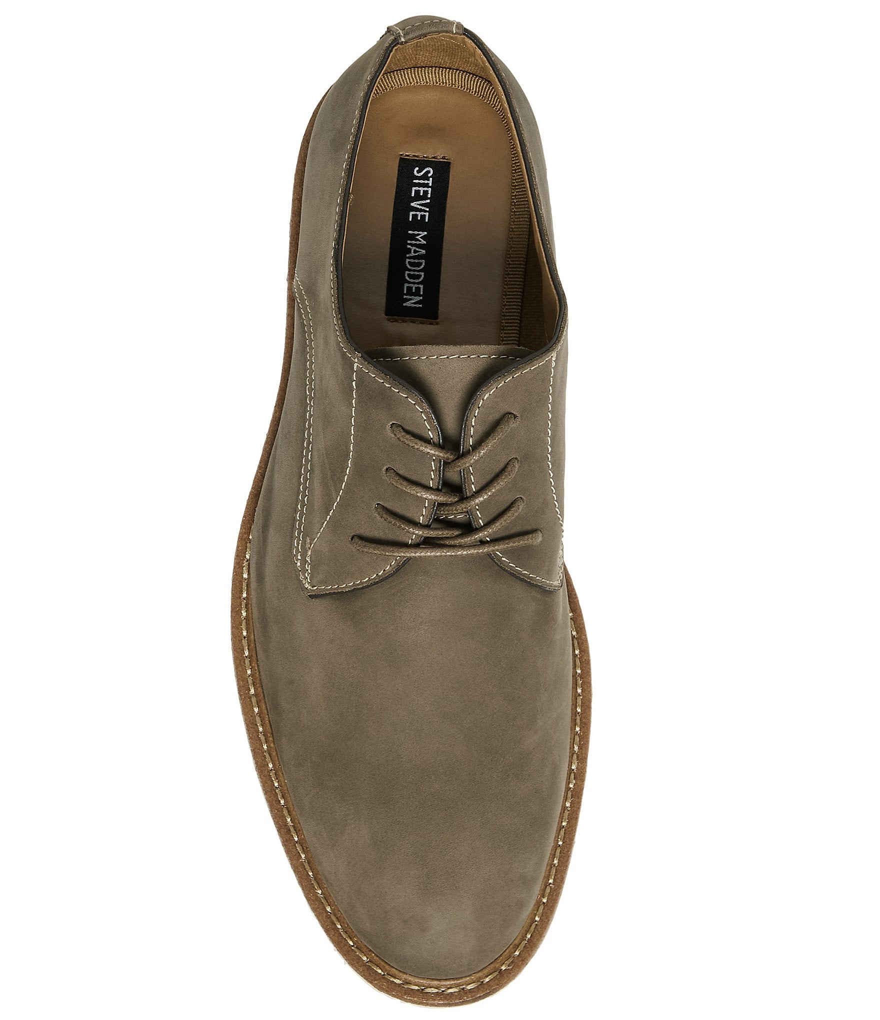 Steve Madden Men's Bronzi Plain Toe Lace-Up Oxfords