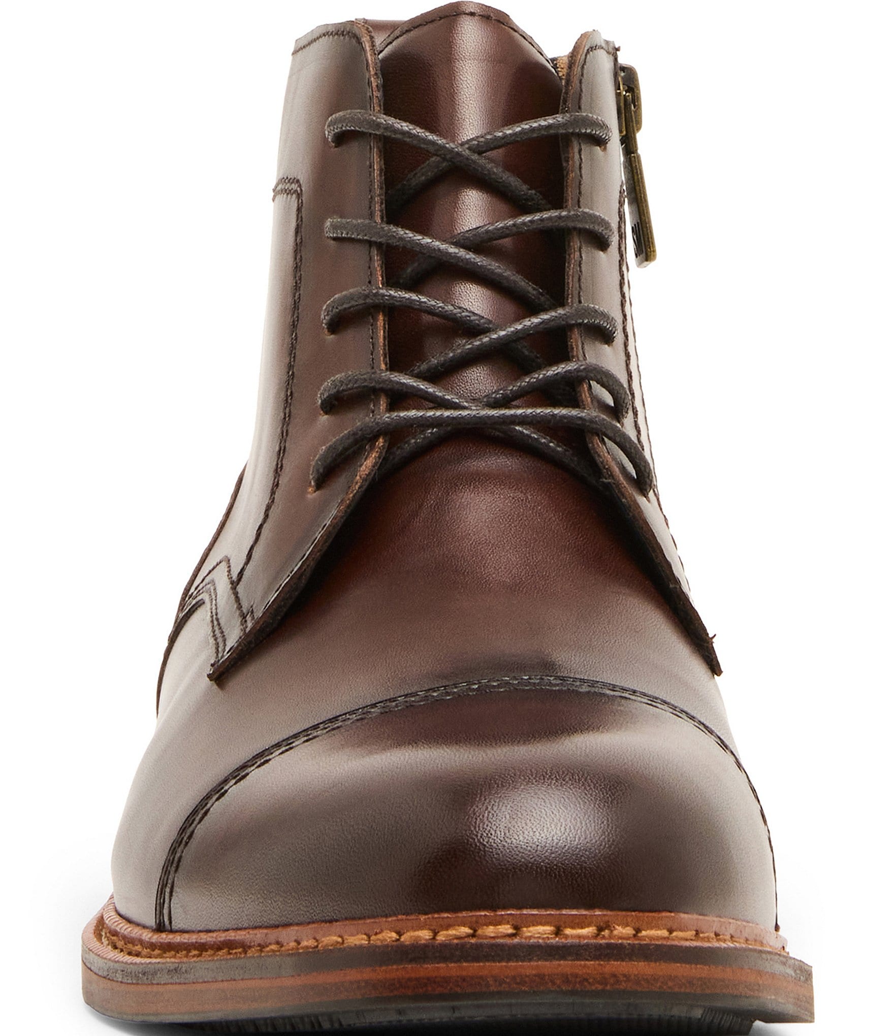 Steve Madden Men's Ebner Leather Cap Toe Boots
