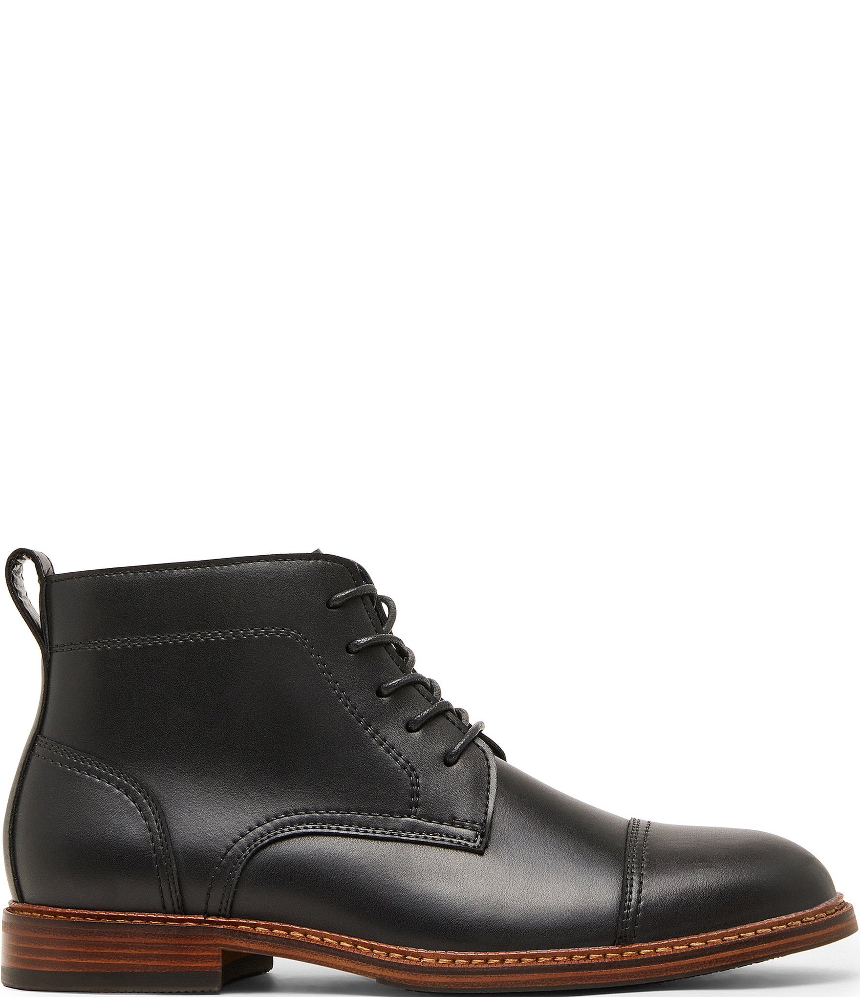 Steve Madden Men's Ebner Leather Cap Toe Boots