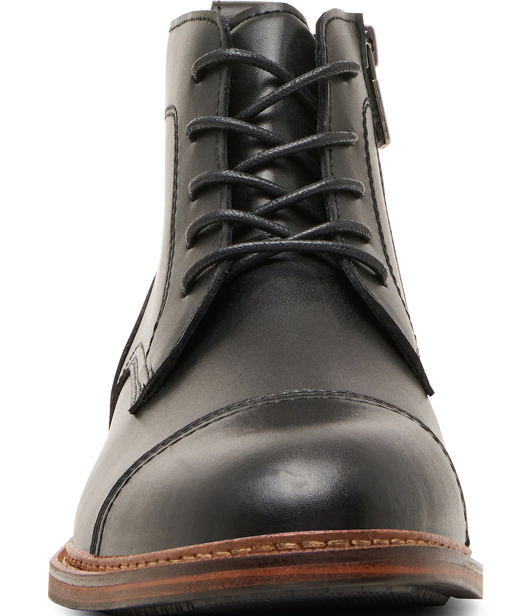 Steve Madden Men's Ebner Leather Cap Toe Boots