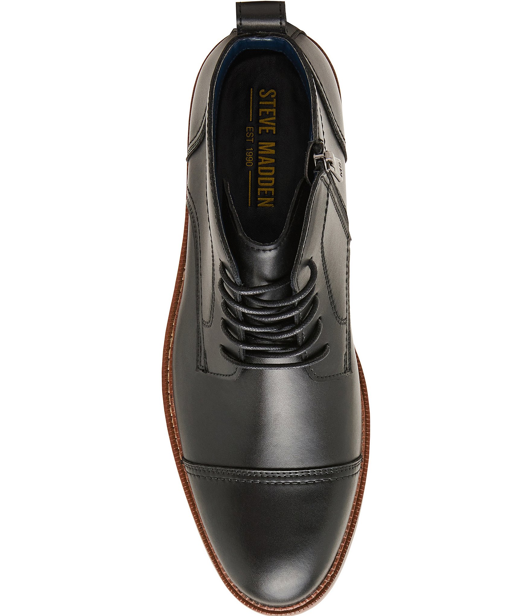Steve Madden Men's Ebner Leather Cap Toe Boots