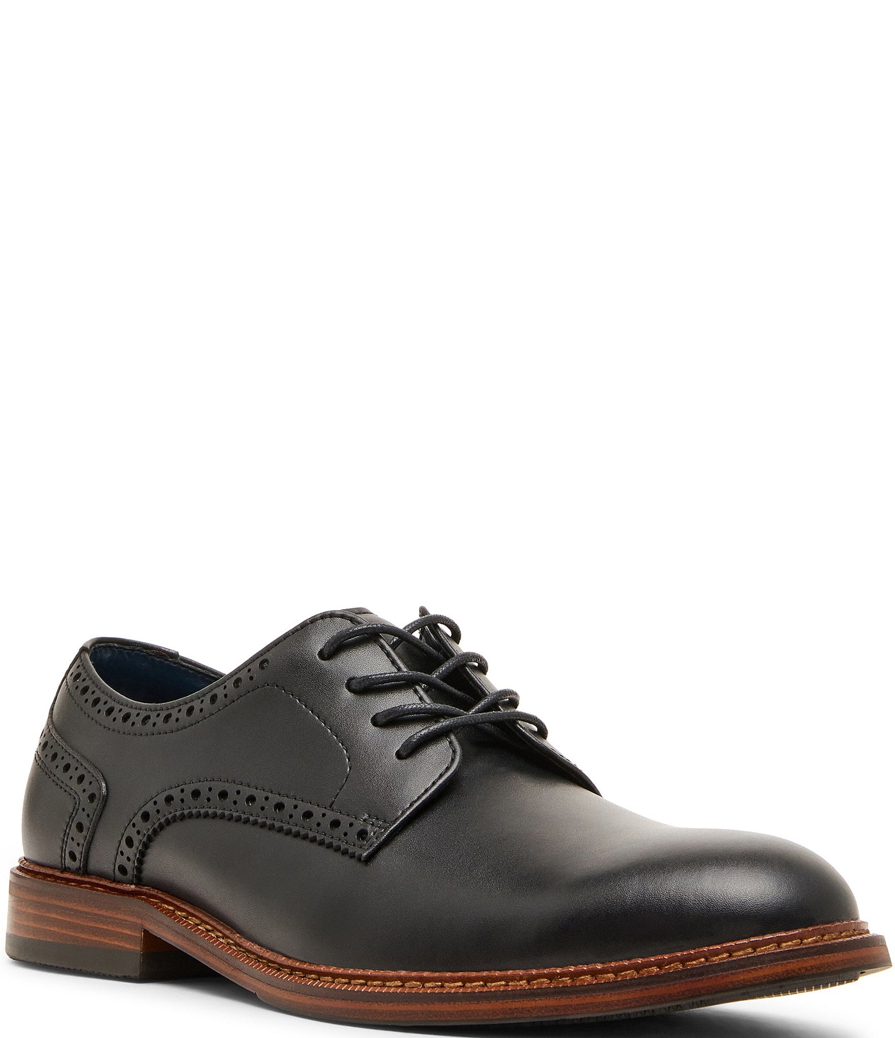 Steve Madden Men's Enzoo Leather Brogue Detail Derby Oxfords