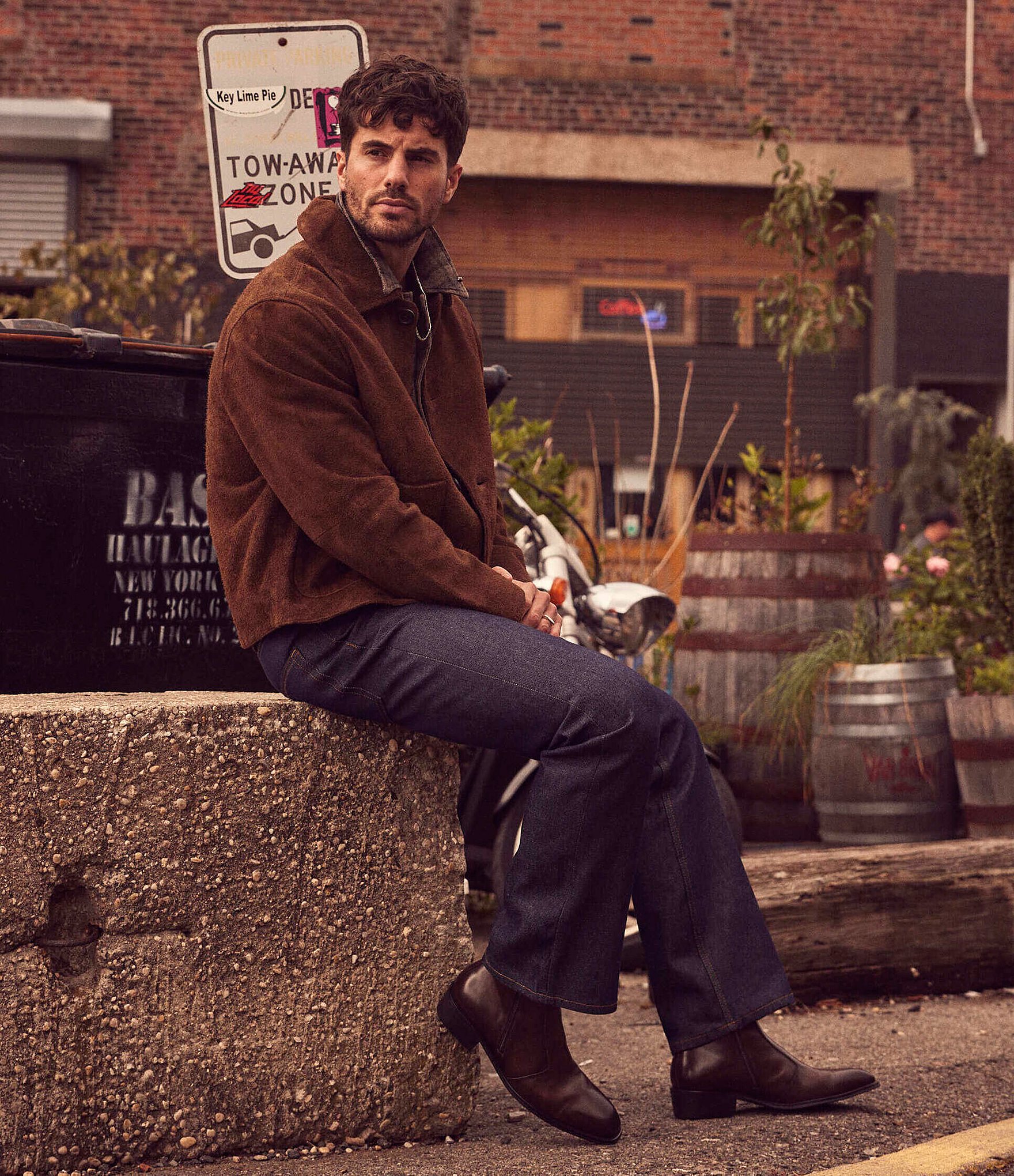 Steve Madden Men's Haynes Leather Side Zip Dress Boot