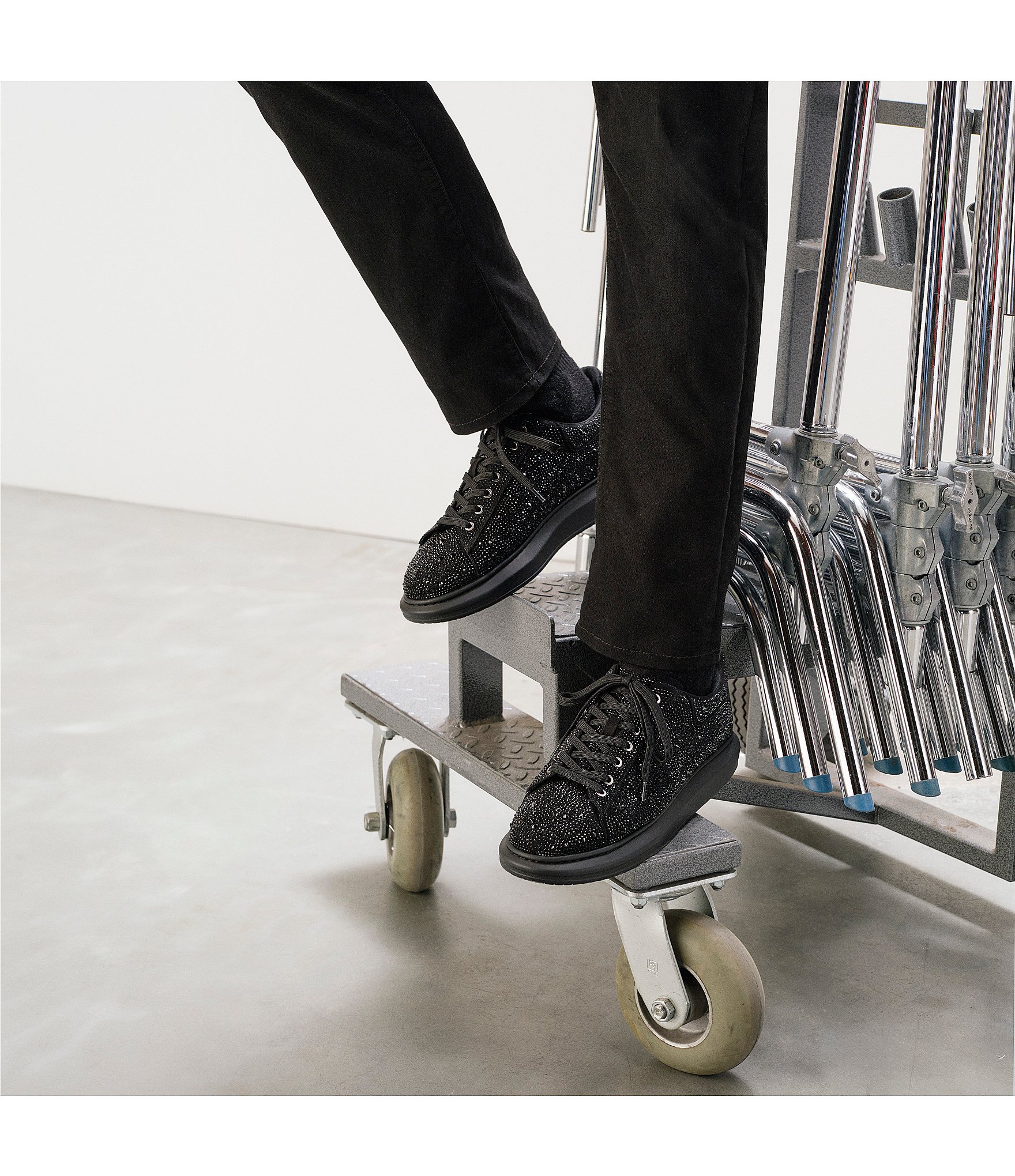 Steve Madden Men's Icebox Rhinestone Embellished Low-Top Sneakers