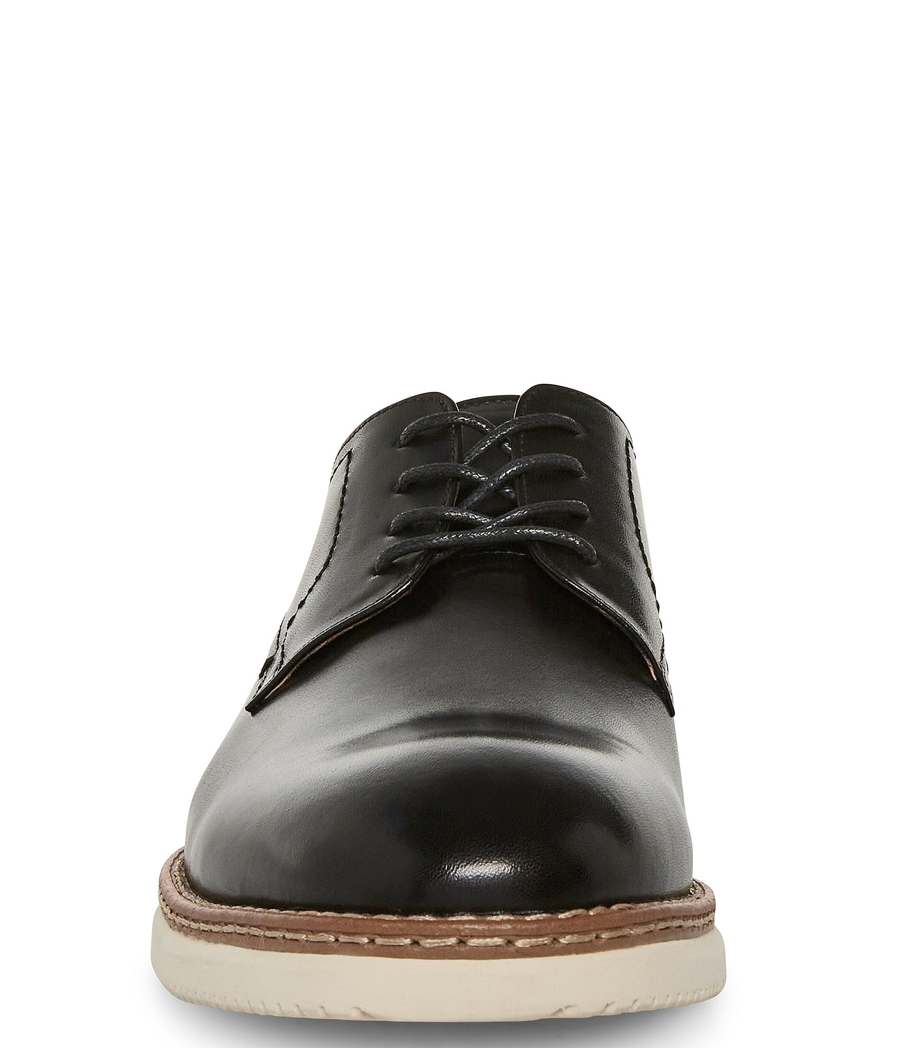 Steve Madden Men's Kattin Leather Plain Toe Lace-Up Oxfords