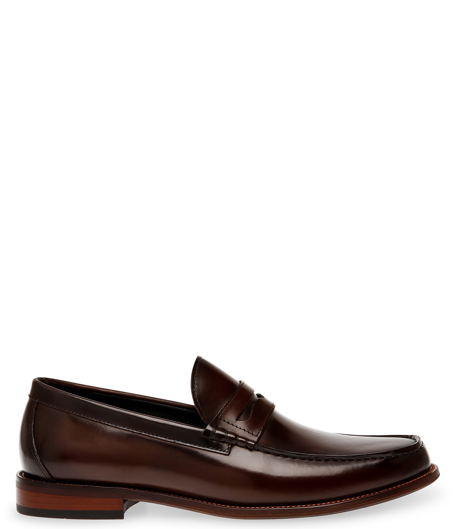 Steve Madden Men's Marvyn Leather Slip-On Dress Penny Loafers