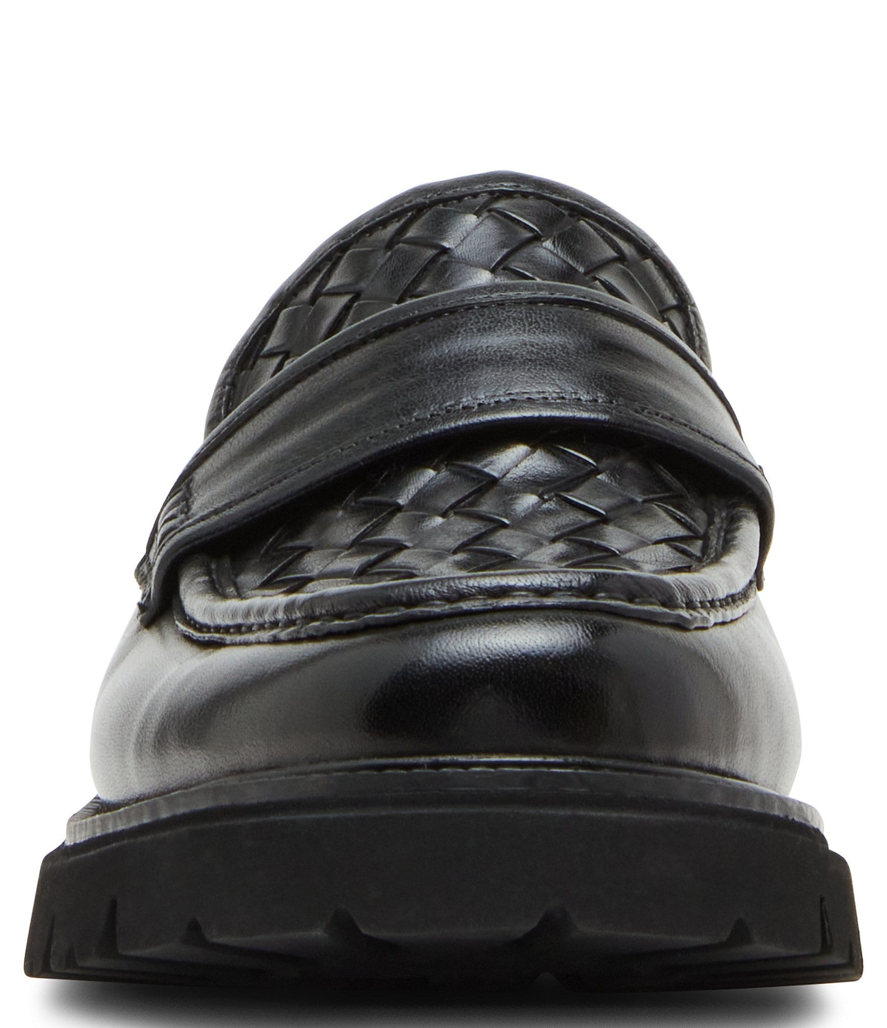 Steve Madden Men's Strandd Leather Woven Lug Loafers