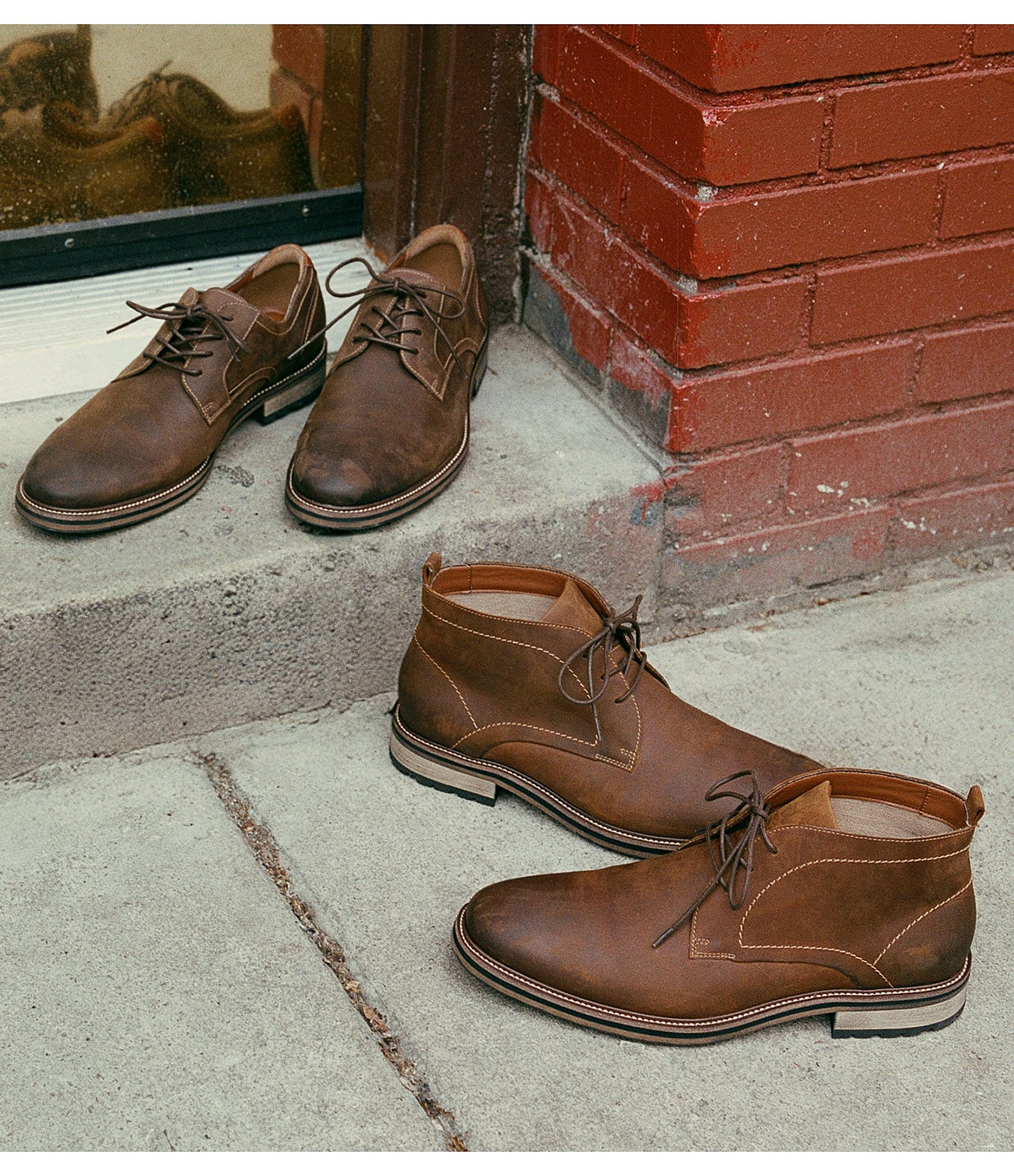 Steve Madden Men's Tabriz Lace Up Leather Chukka Boots