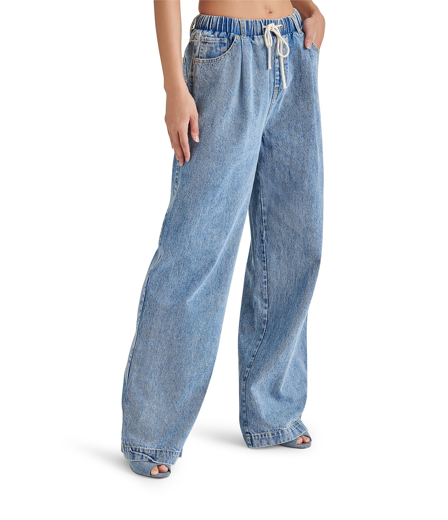 Steve Madden Minorca Front Tie Pull On Wide Leg Pant